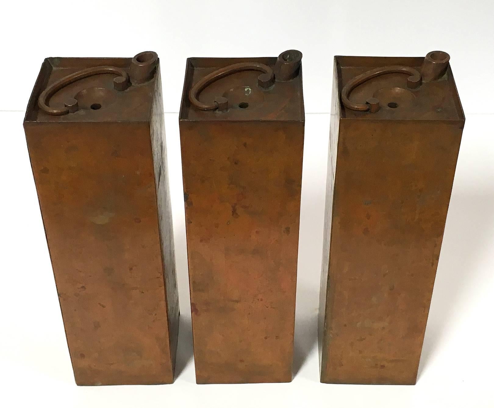 Japanese Meiji Period Copper Containers with Wood Case For Sale 3