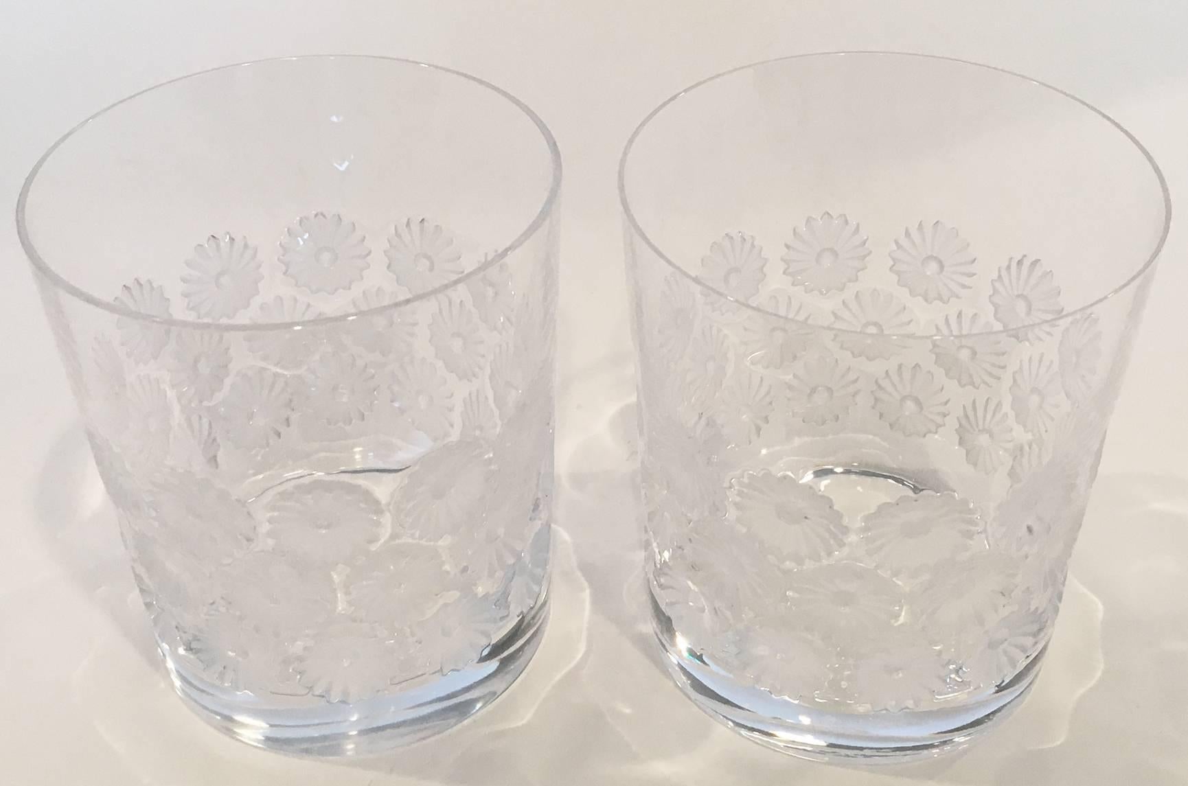 French Lalique 'Napsbury' Cocktail Glass, Pair For Sale