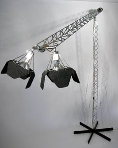 Massive Architectural Floor Lamp by Curtis Jere