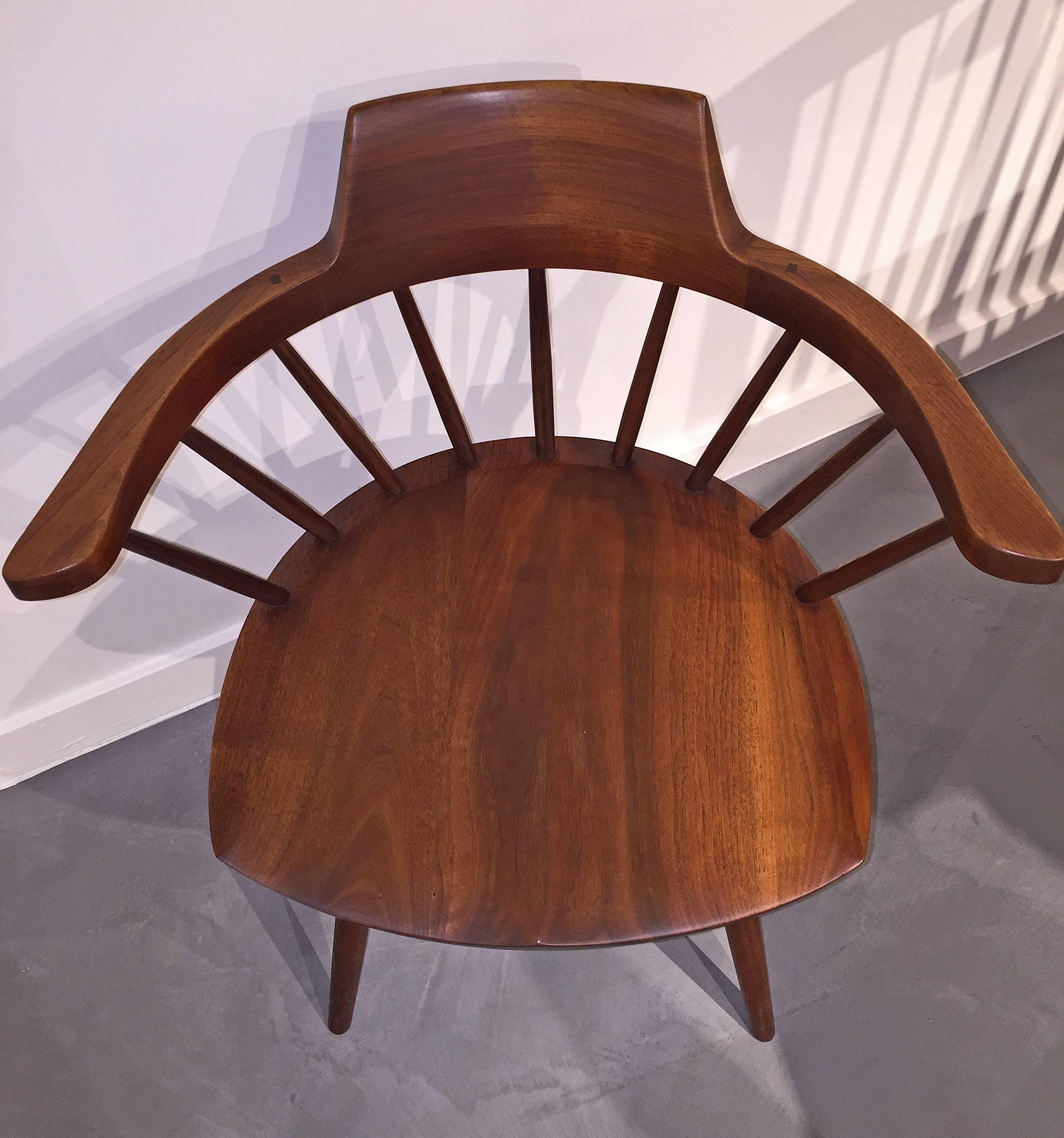 Captain’s chair by George Nakashima, 1970. American black walnut.