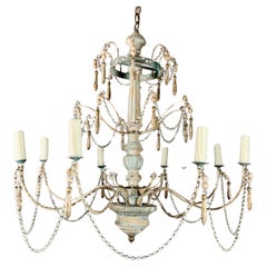 Lampadario con perline in Wood Wood verniciato di MLA