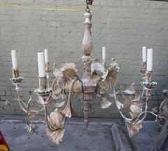 Wood and Iron Six-Light "Tivoli" Chandelier by Minton/Spidell