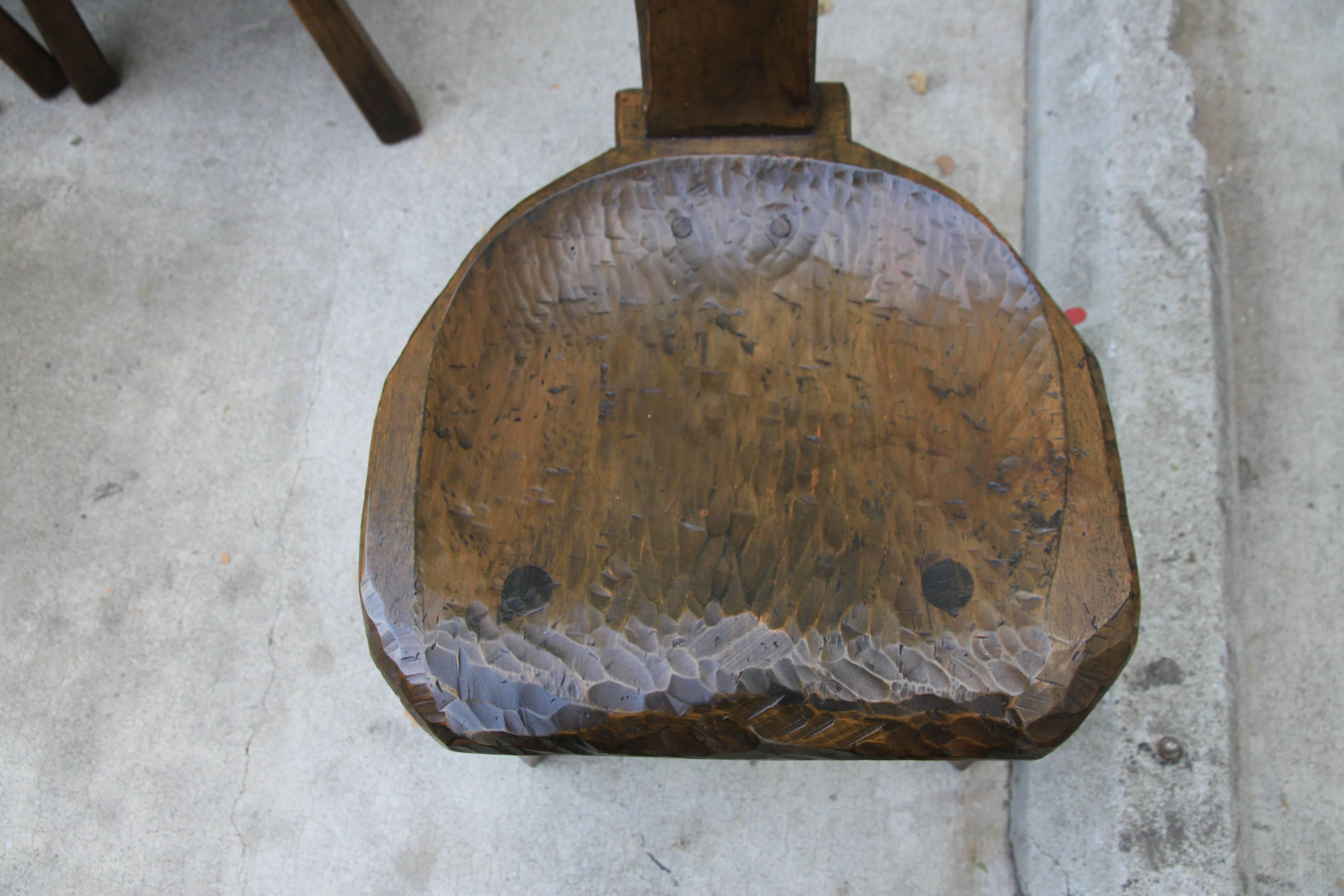 Set of Six American Primitive Side Chairs by John Barbor 1