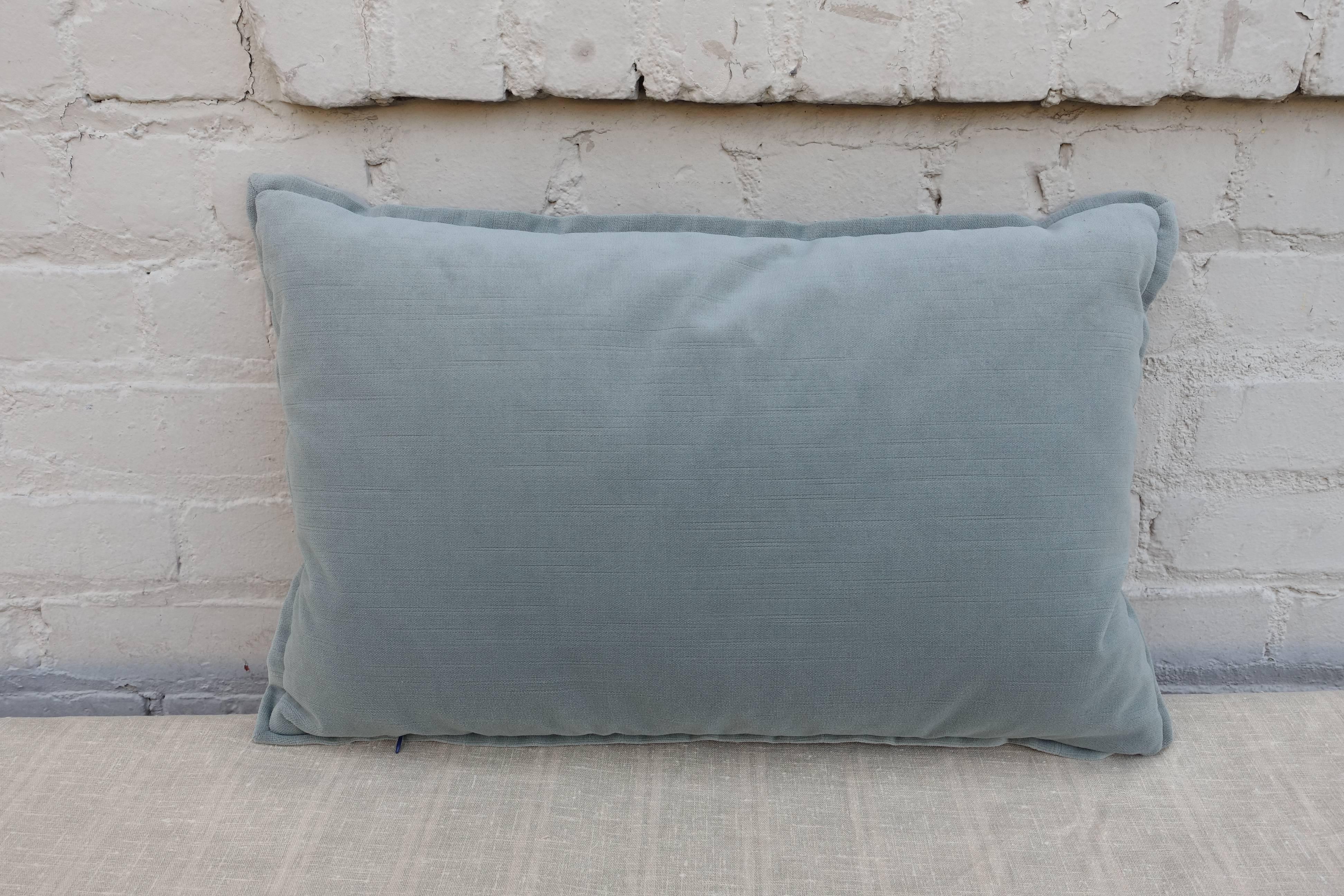 Mid-20th Century Pair of Blue and Grey Fortuny Textile Pillows