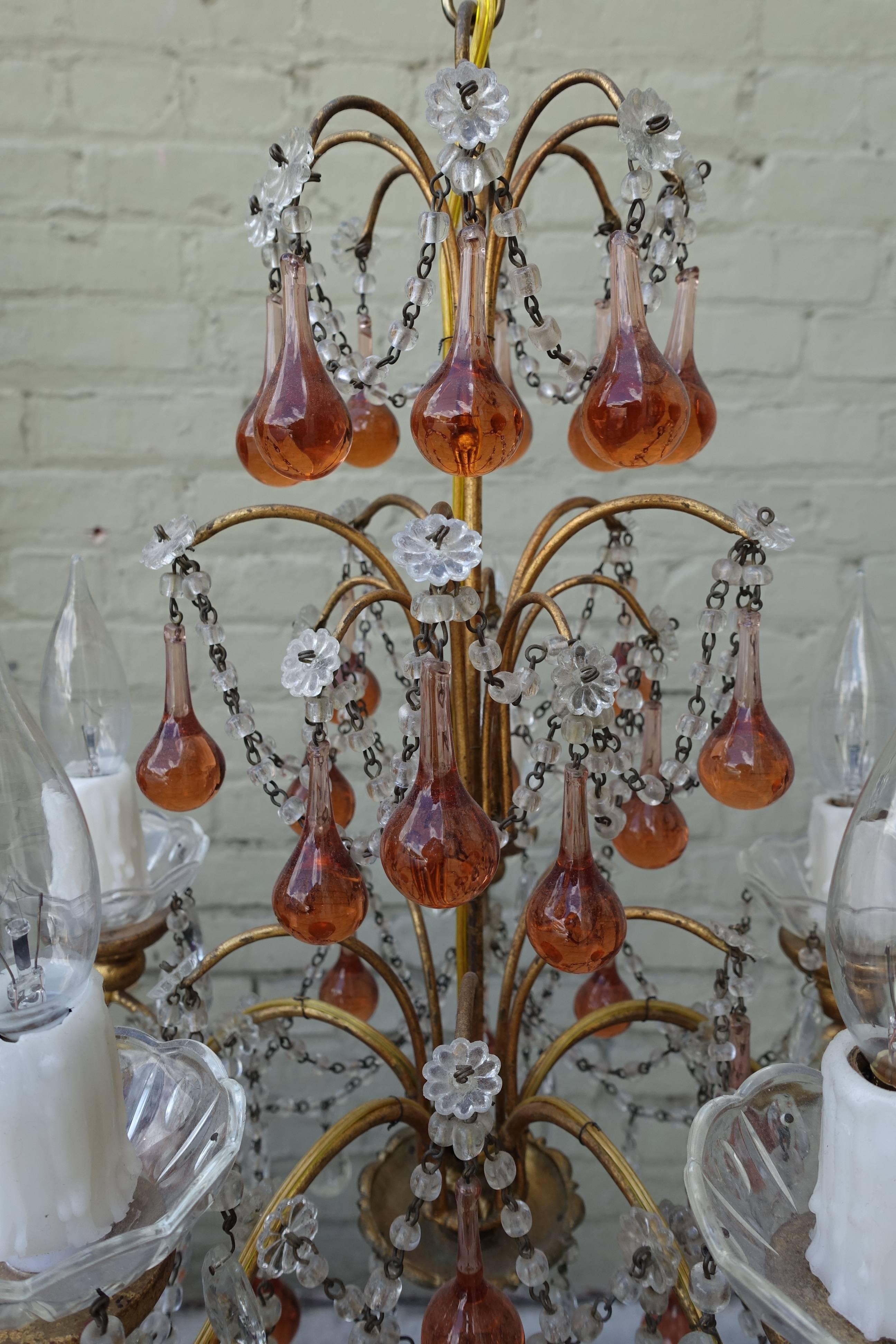 amber chandeliers