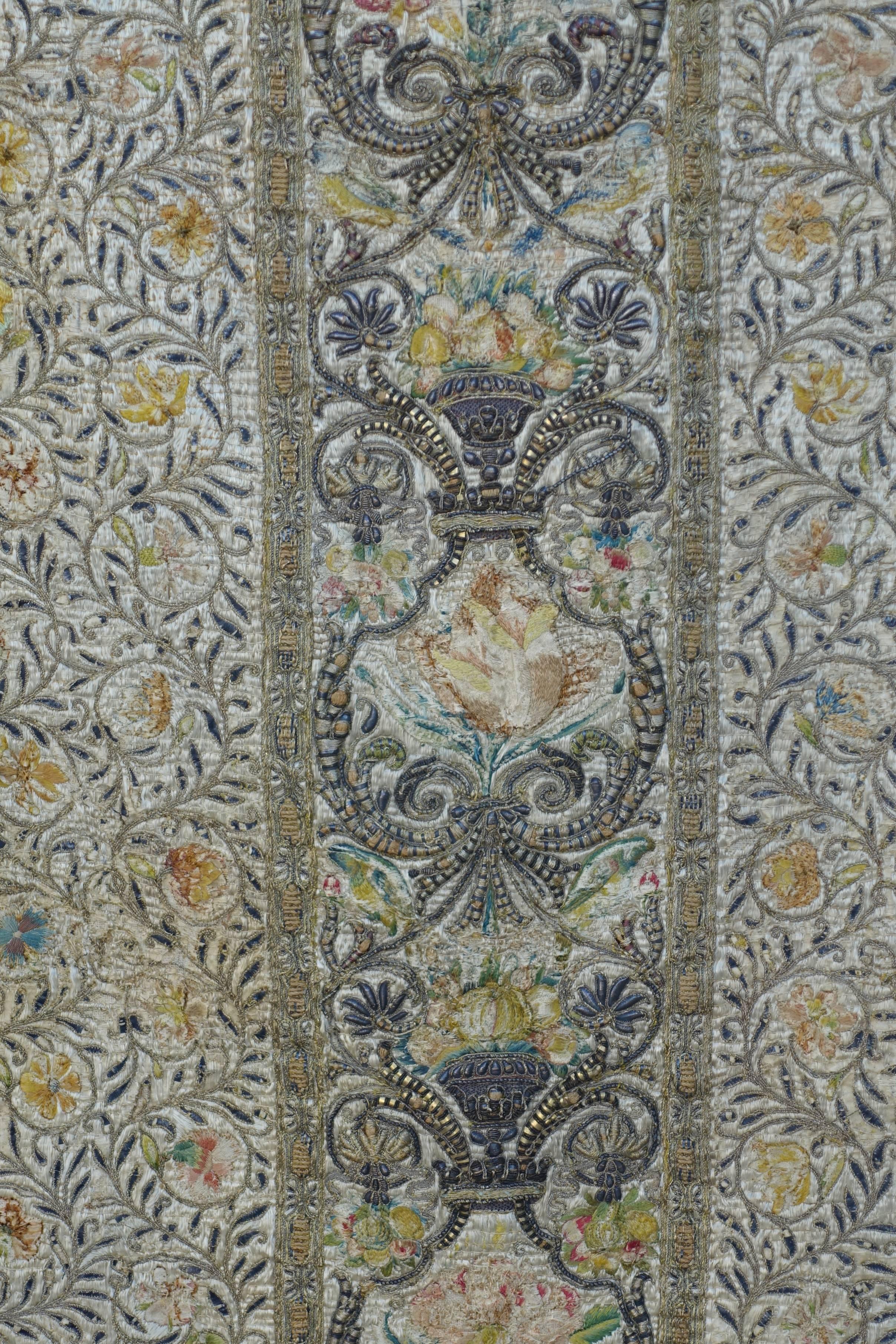 18th Century Italian Embroidered Vestment on Iron Stand 3