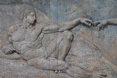 19th Century Italian Painted Carving of "The Creation"