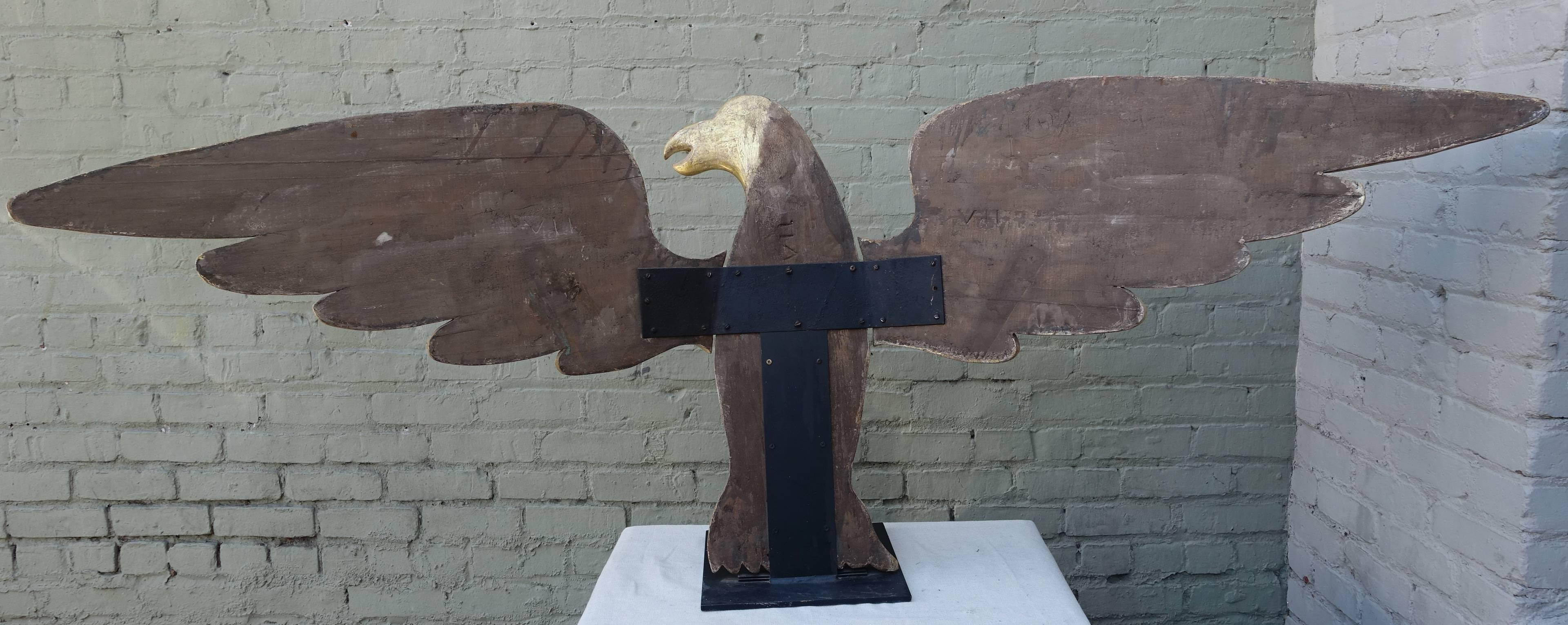 Iron 19th Century American Giltwood Eagle