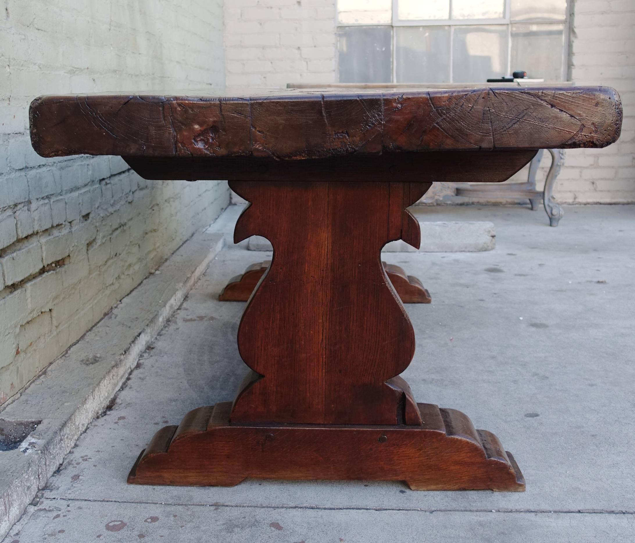 Oak 19th Century Spanish Trestle Table