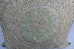 Orsini Patterned Green and Gold Fortuny Pillows