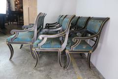 Set of Eight Regency Style Dining Armchairs