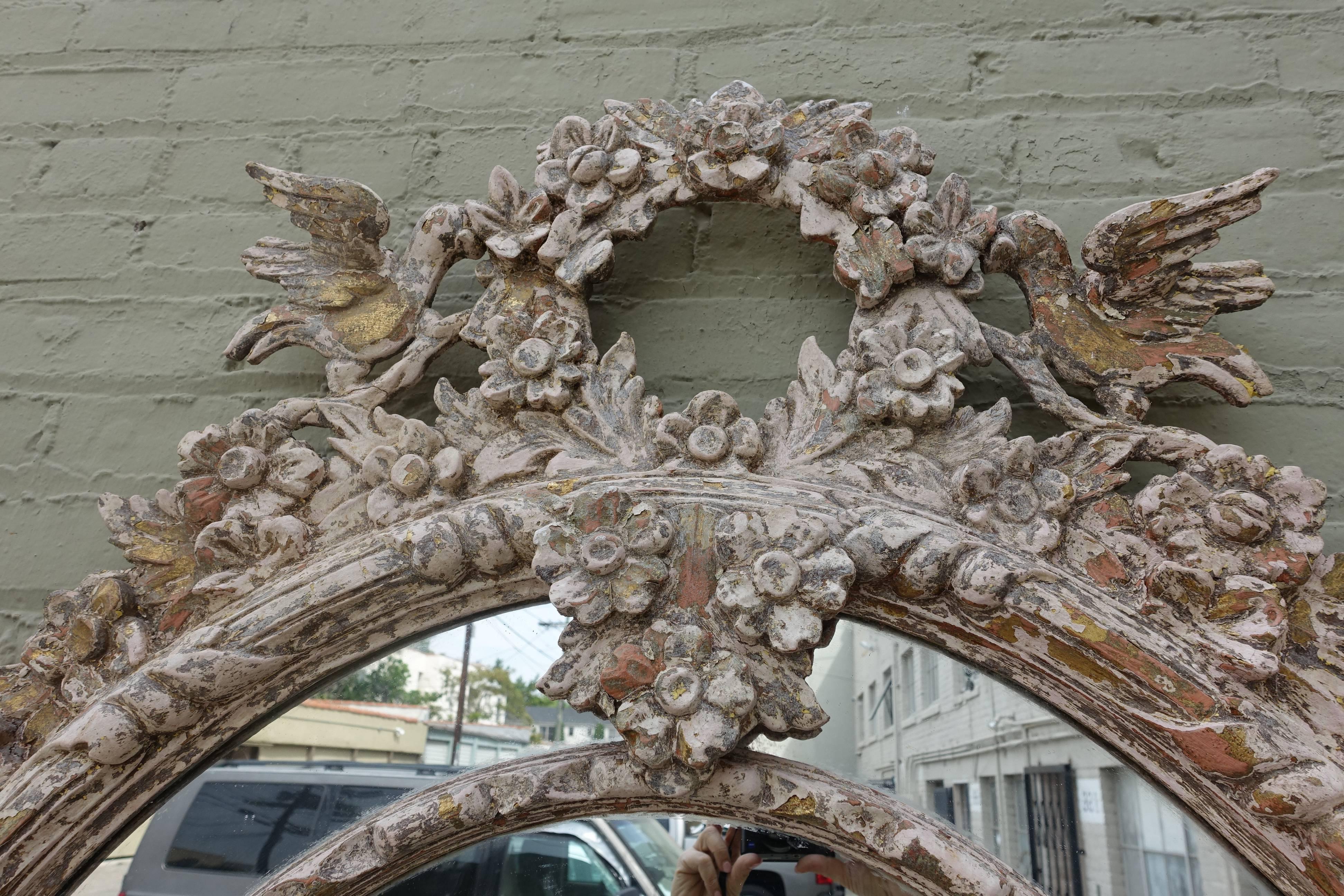 Mid-20th Century French Louis XV Style Rococo Oval Mirror