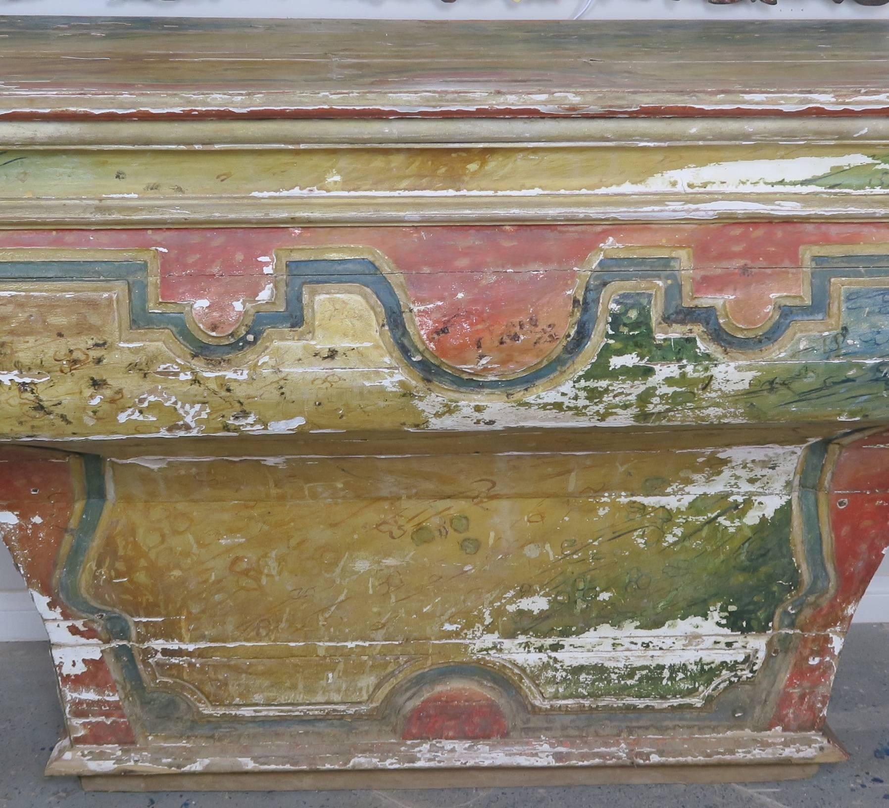 19th Century Spanish Painted Altar Table 1