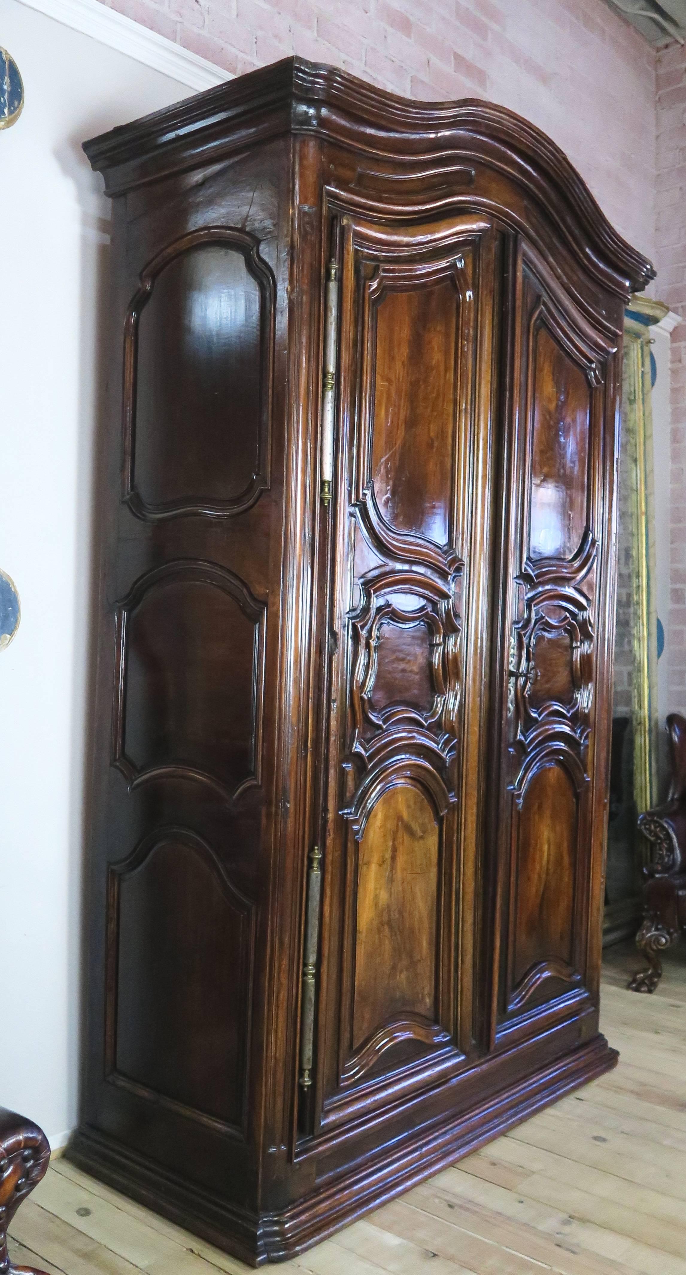 Baroque 18th Century French Walnut Armoire