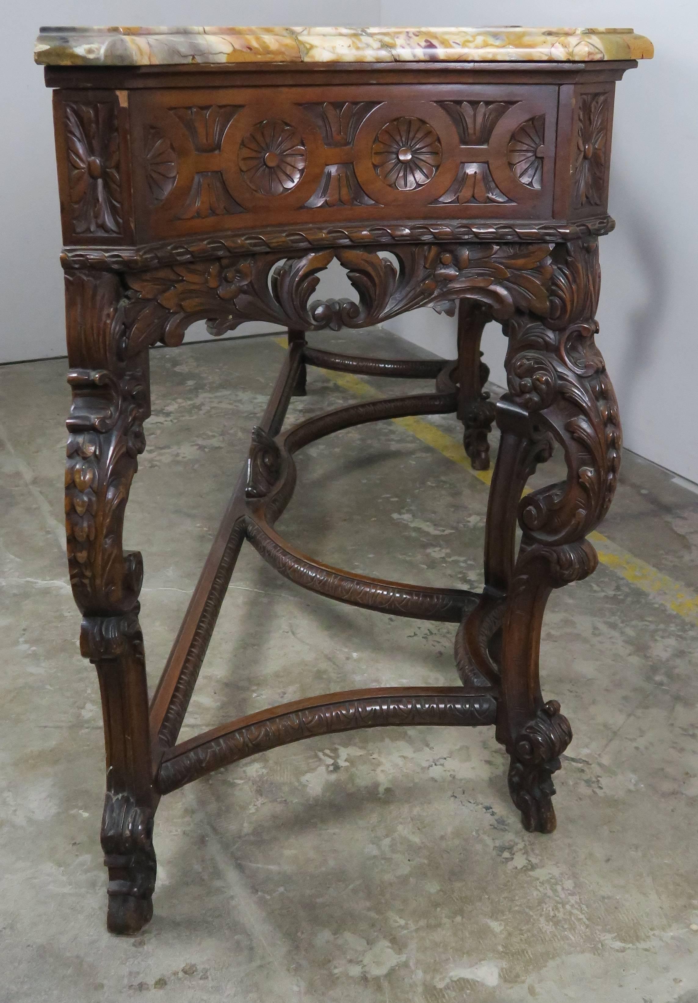 Rococo 19th Century French Walnut Sideboard