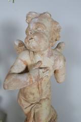 Coppia di Cherubini in terracotta del XVIII secolo di Claude Claude