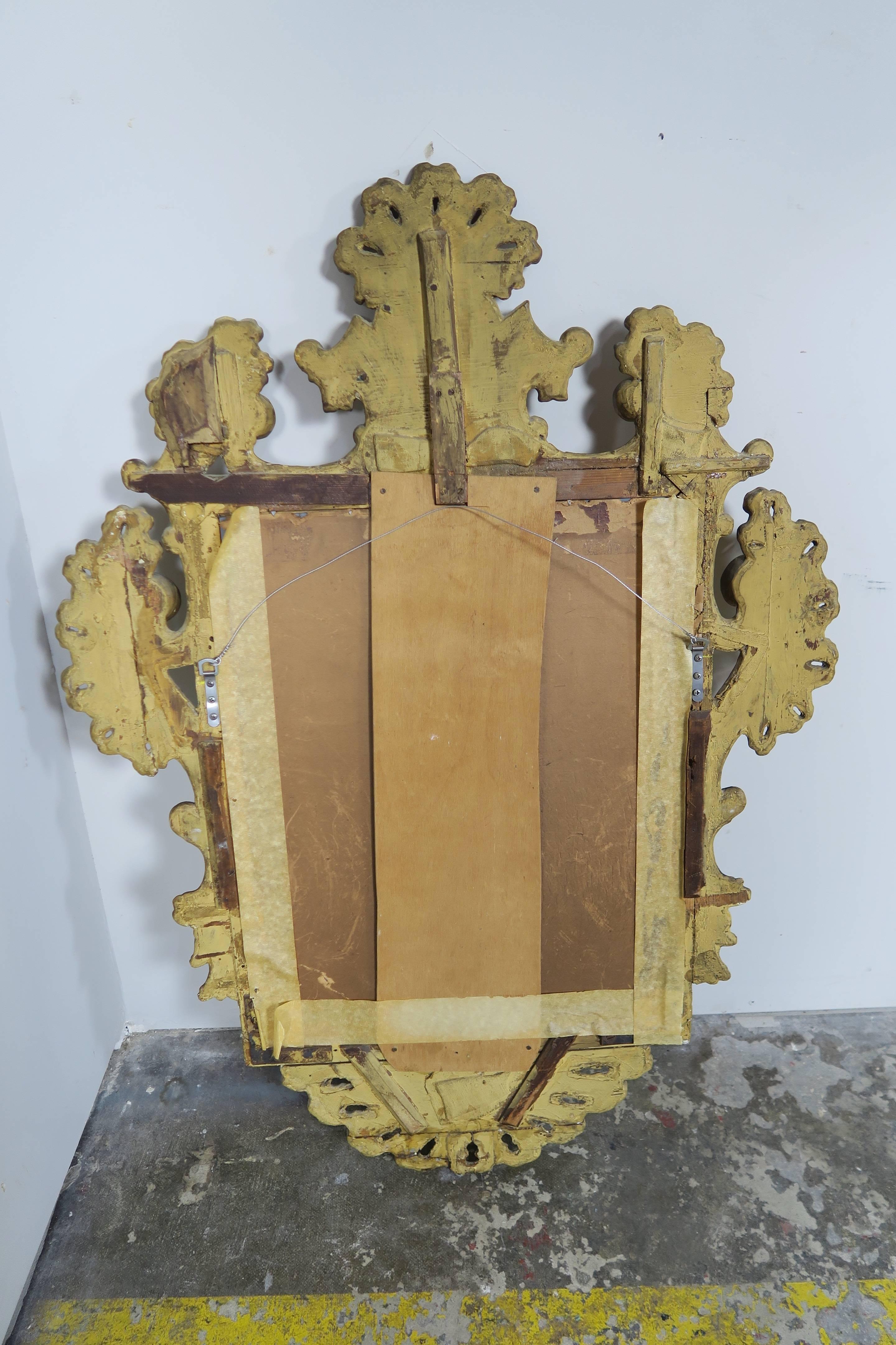 19th Century Italian Gilt Wood Mirror 2