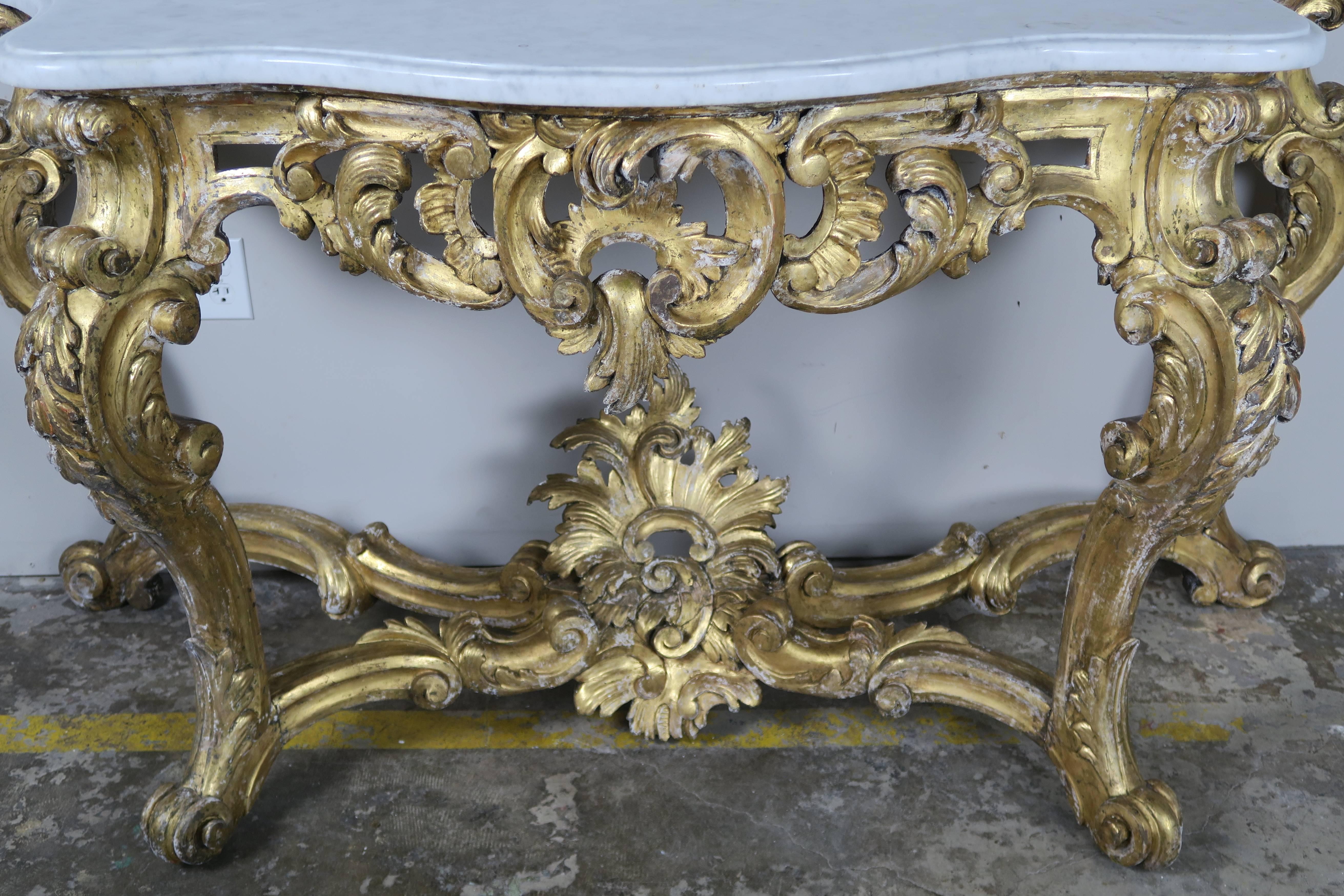 french rococo console table