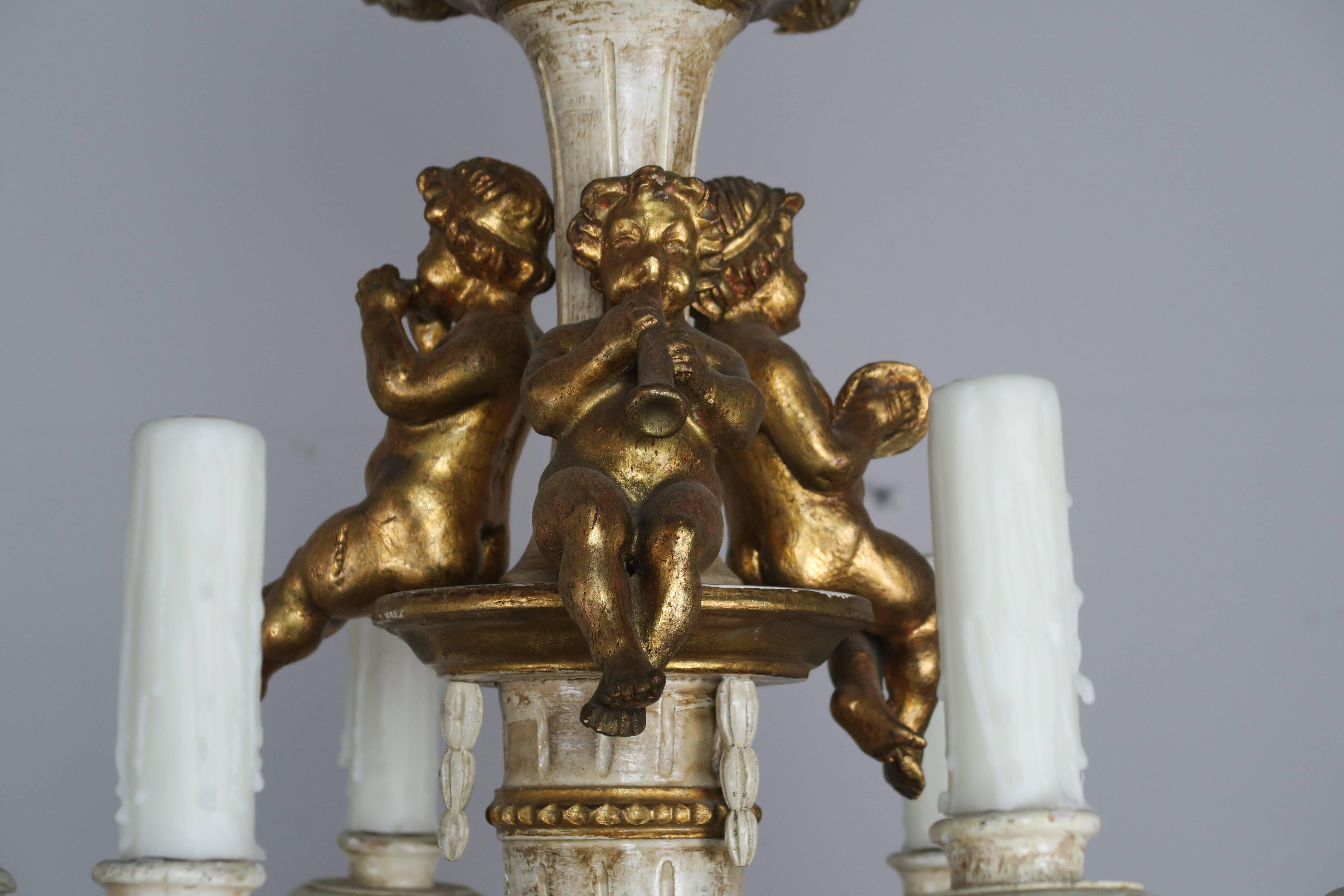 antique cherub chandelier