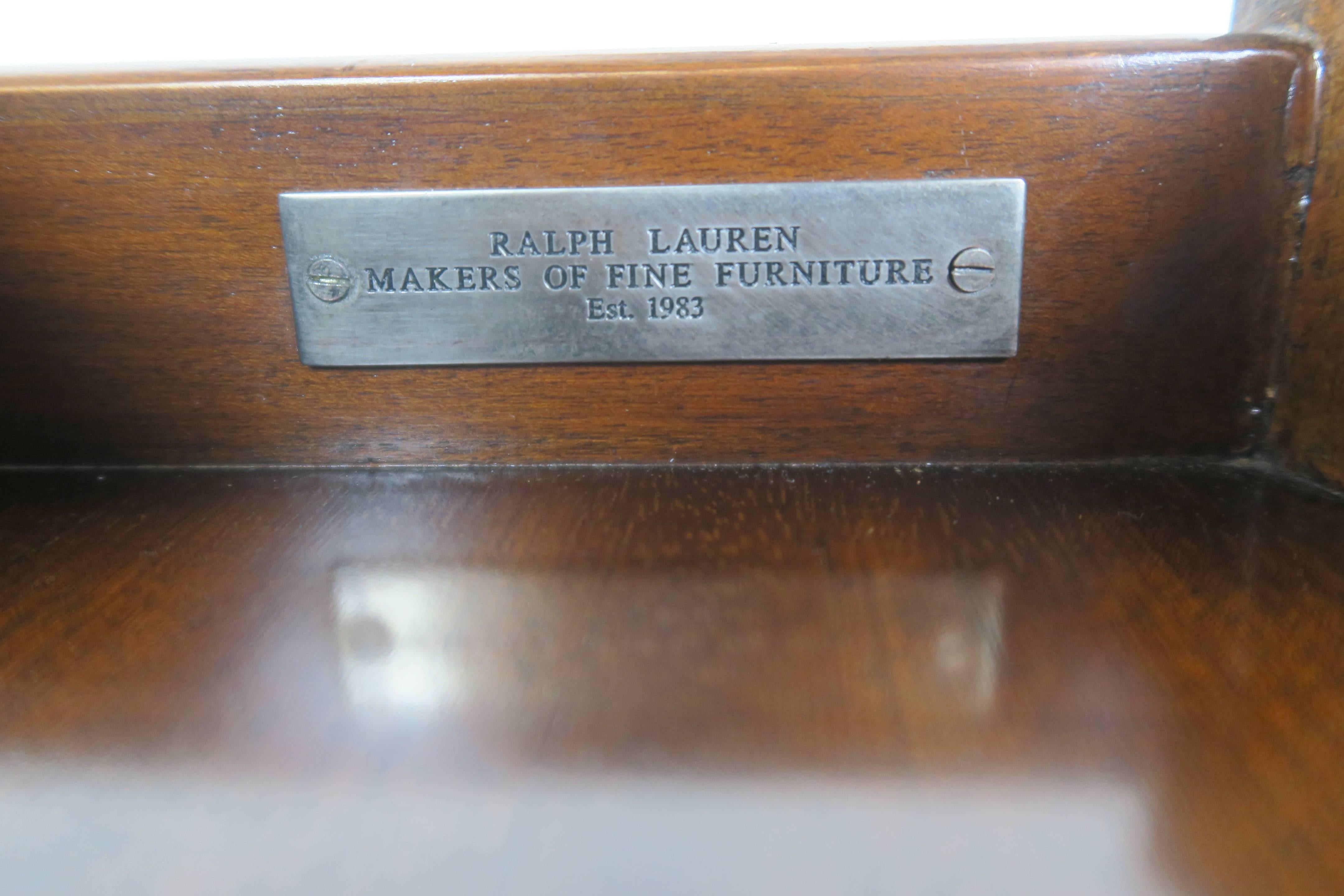 20th Century Ralph Lauren Flamed Mahogany Centre Table