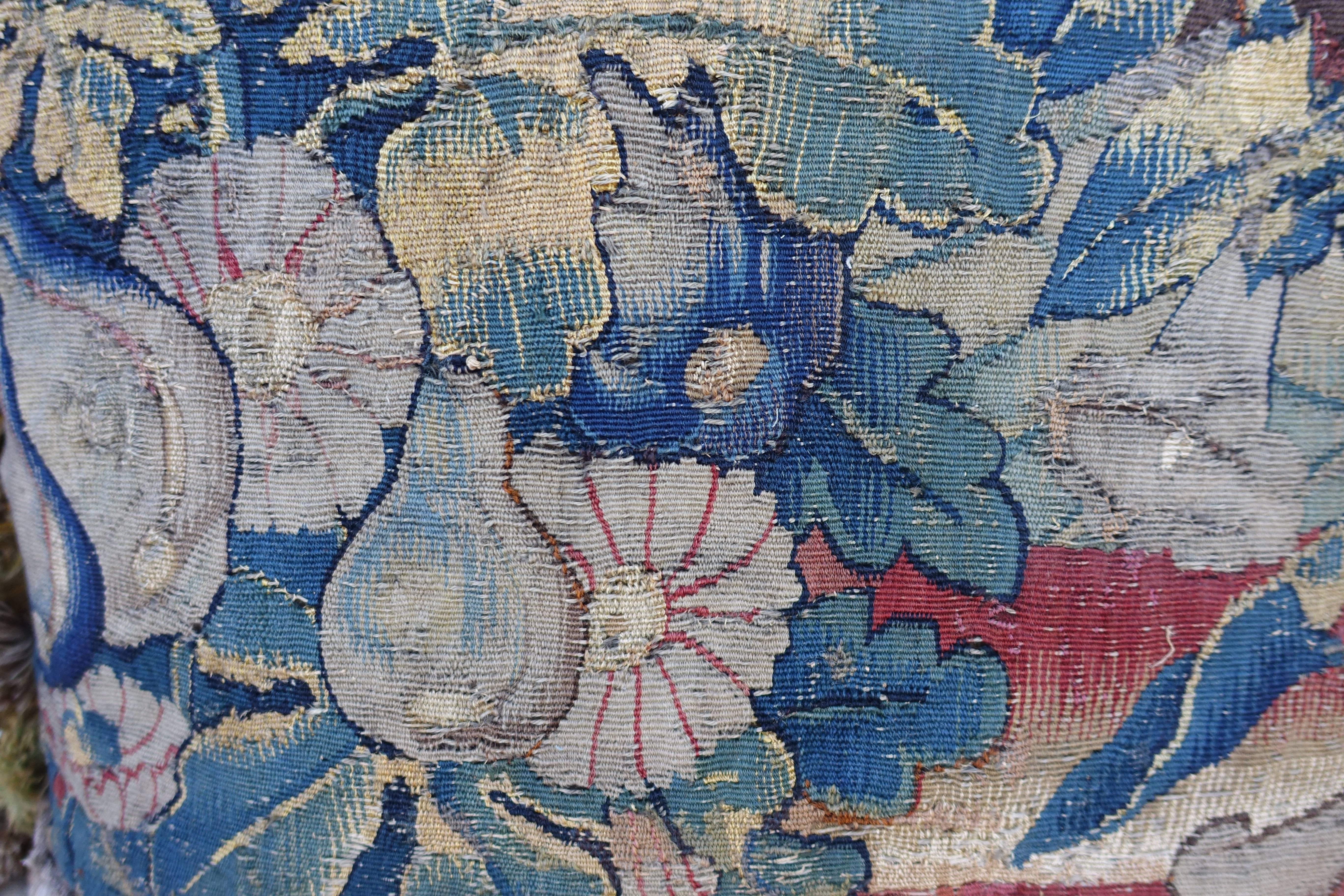 Baroque 18th Century Tapestry Pillows, Pair
