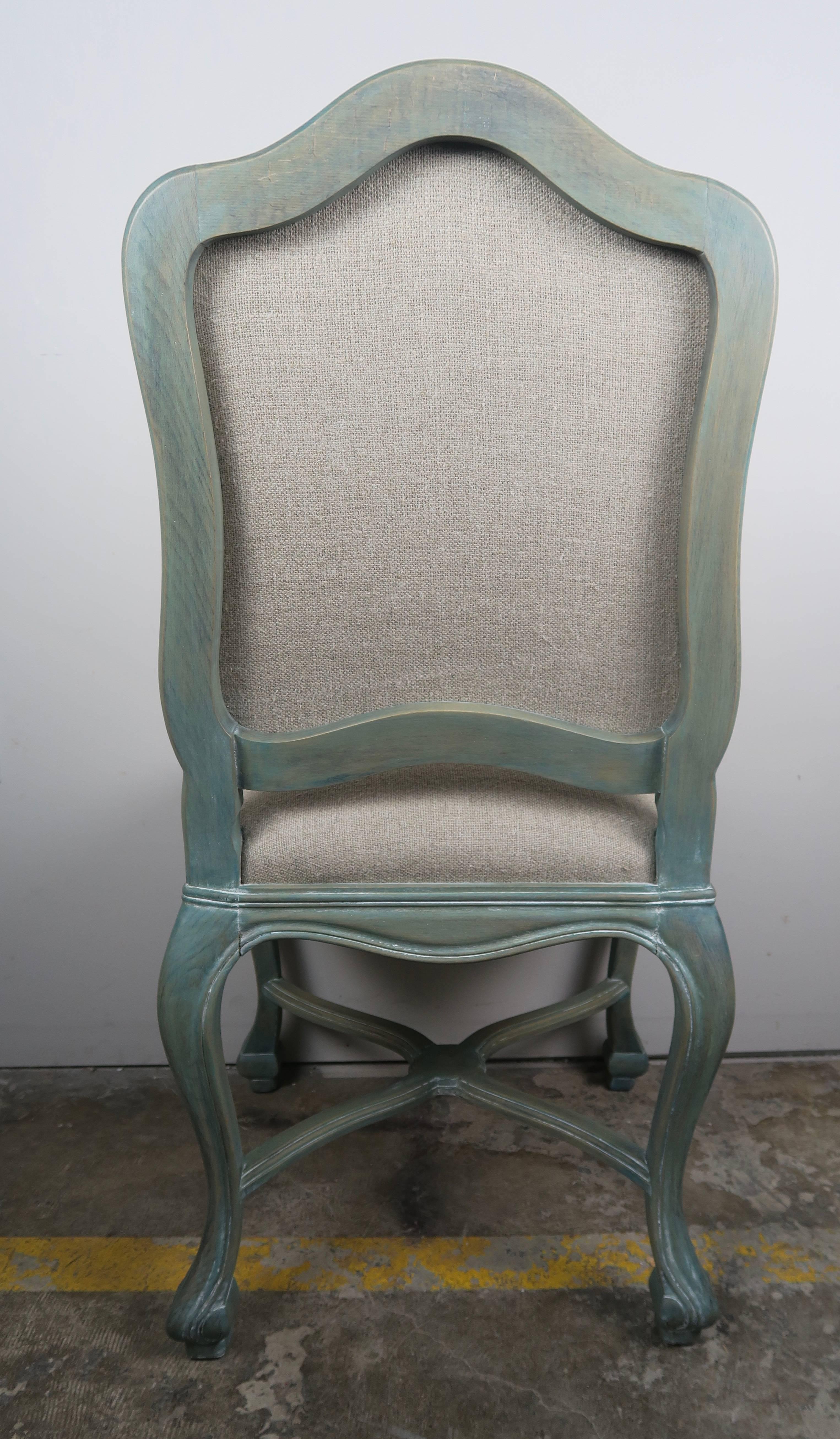 Mid-20th Century Set of 8 Louis XV Style Painted Dining Chairs, circa 1930s