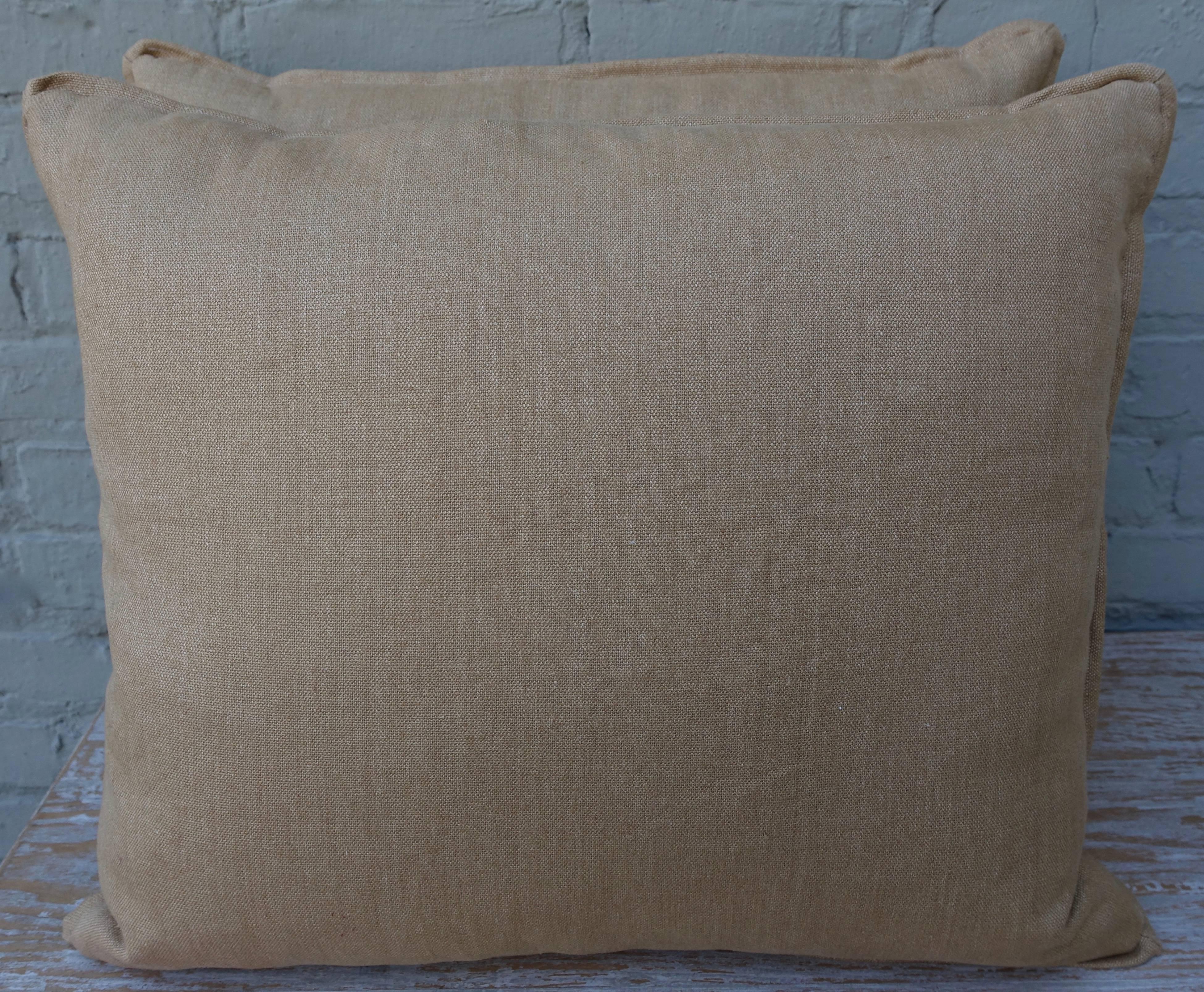 Pair of Geometric Kuba Cloth Pillows 2