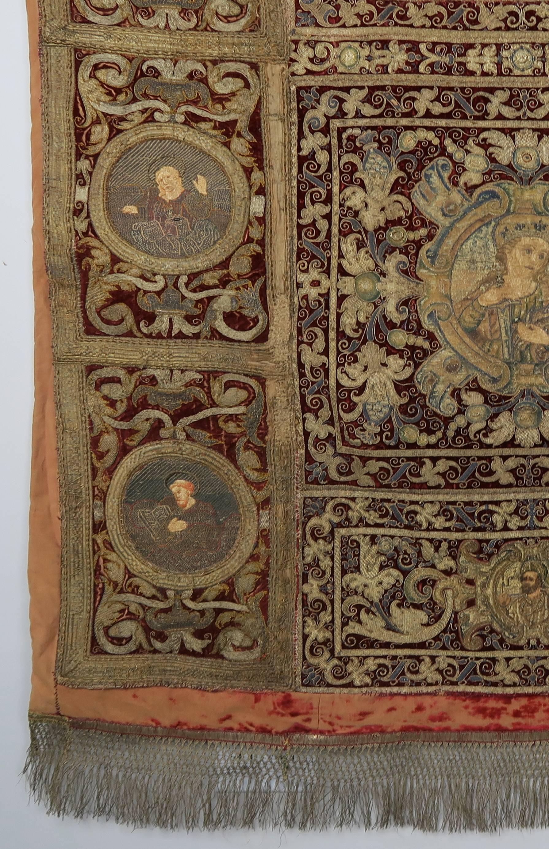 18th Century Italian Metallic Embroidered Tapestry 2