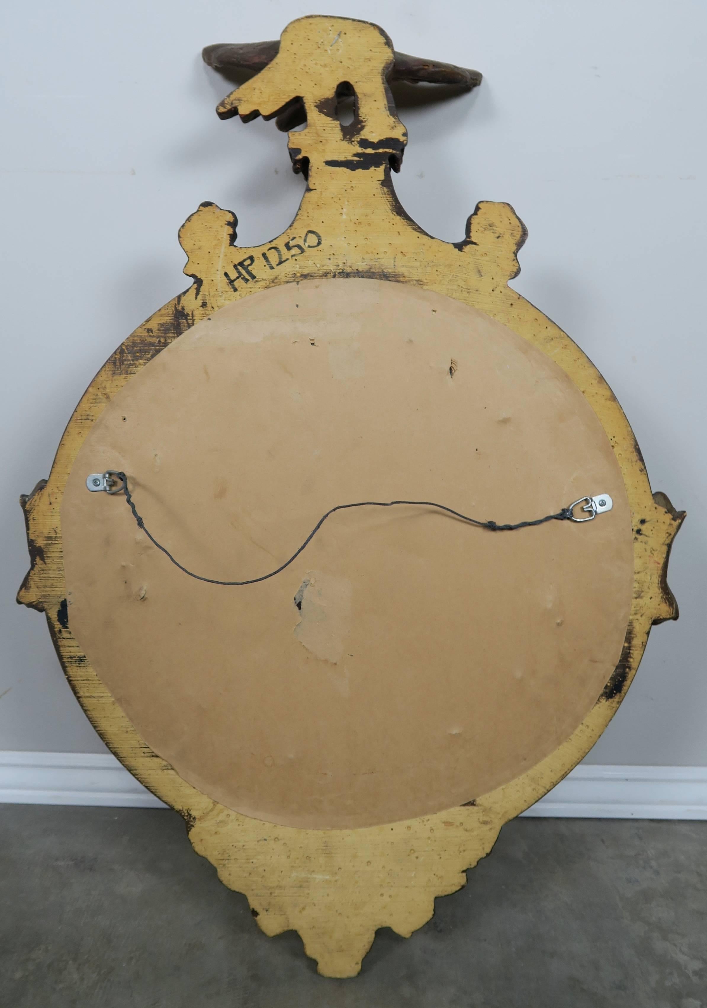American Federal Style Painted and Parcel-Gilt Mirror with Eagle 4