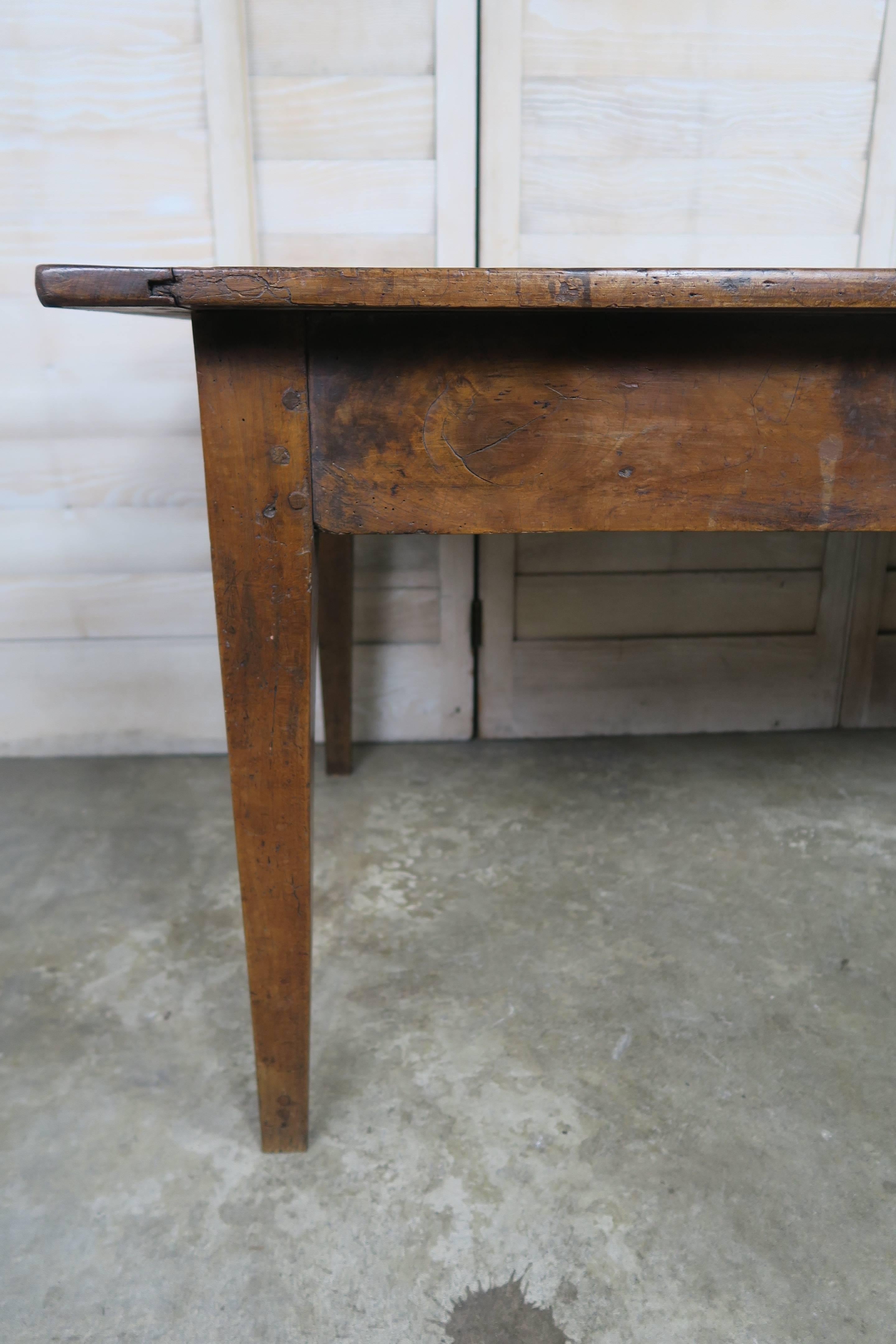 19th Century English Country Tea Table with Drawer 4