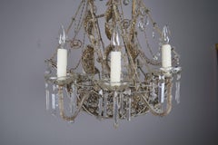 French Crystal Beaded Ship Chandelier, circa 1930s