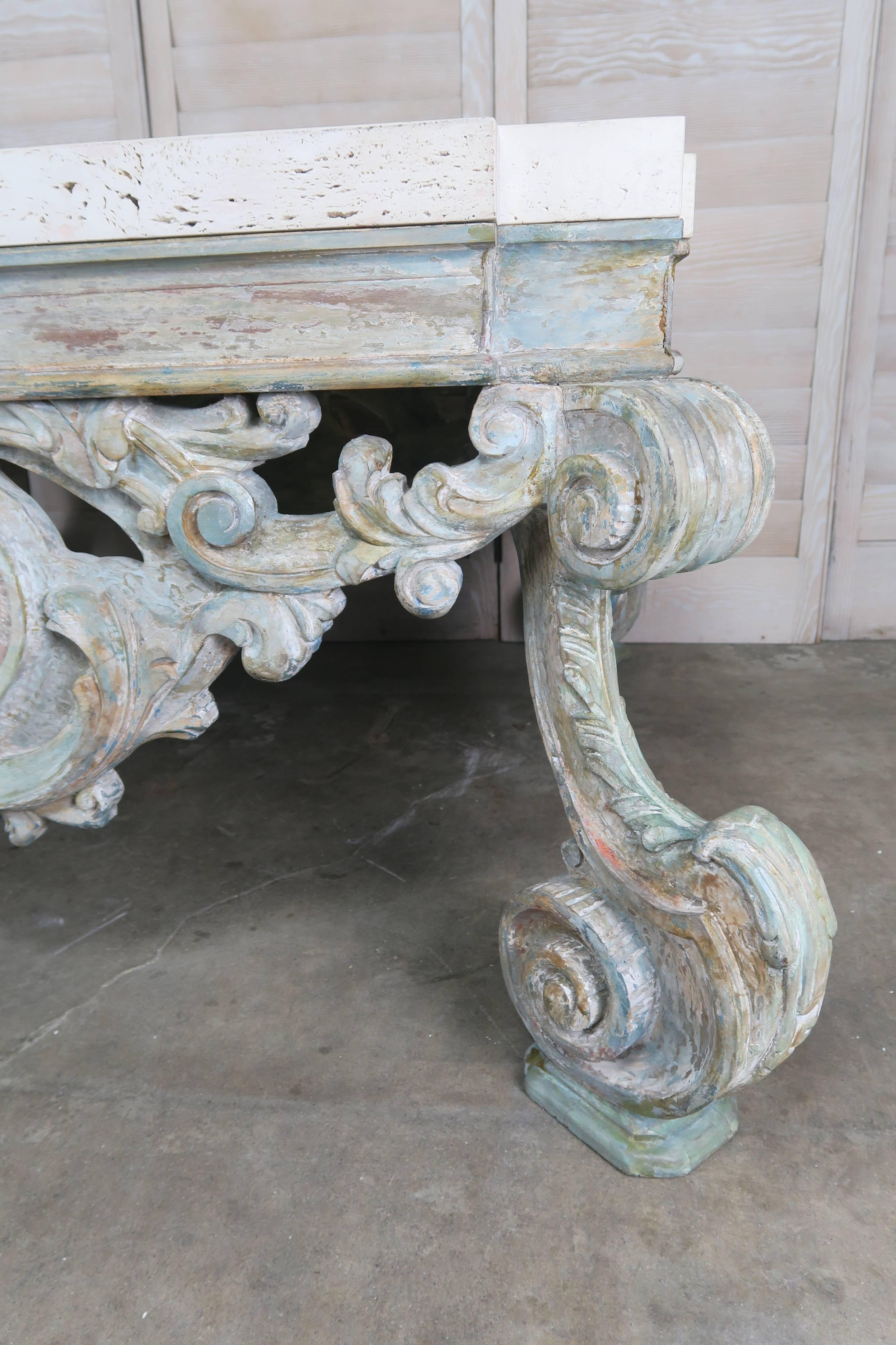 French Carved Louis XV Style Coffee Table  1