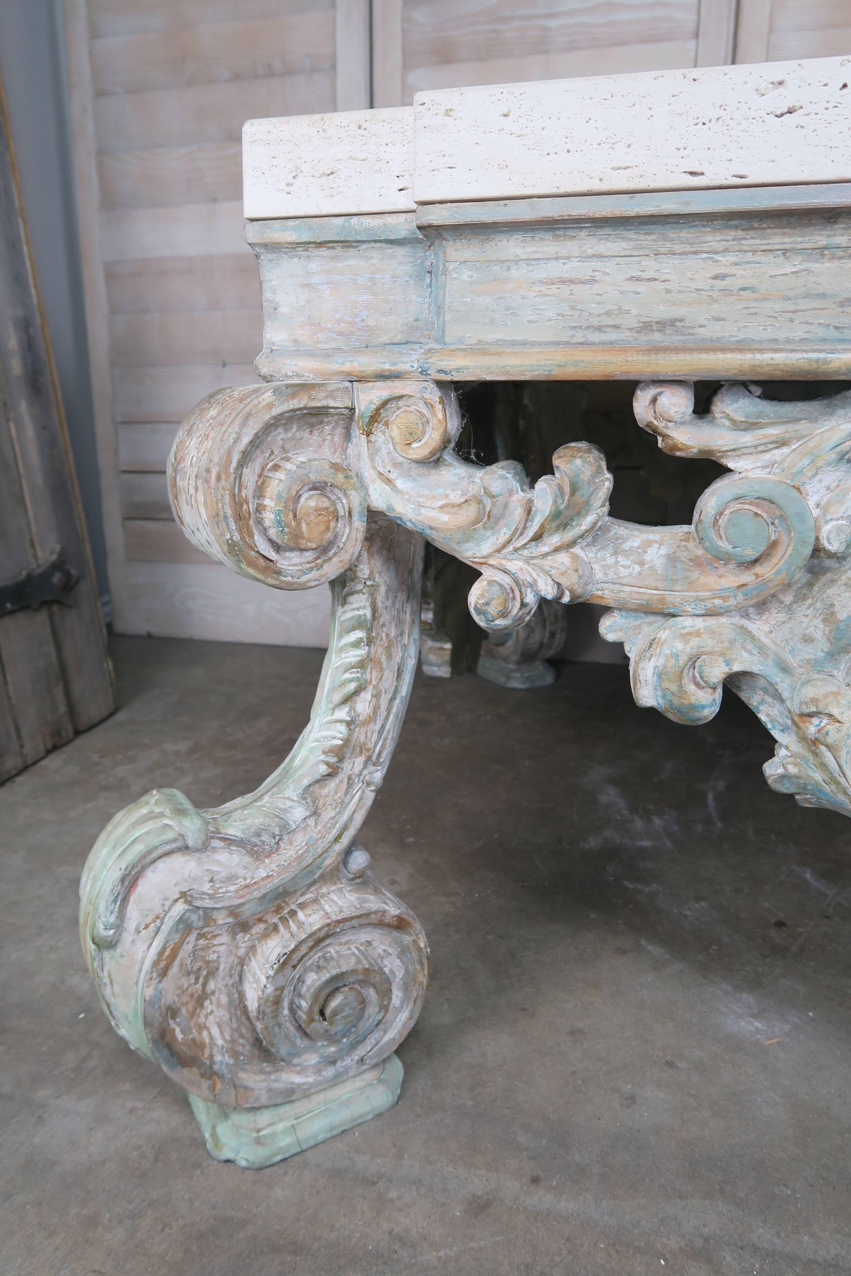 French Carved Louis XV Style Coffee Table  2