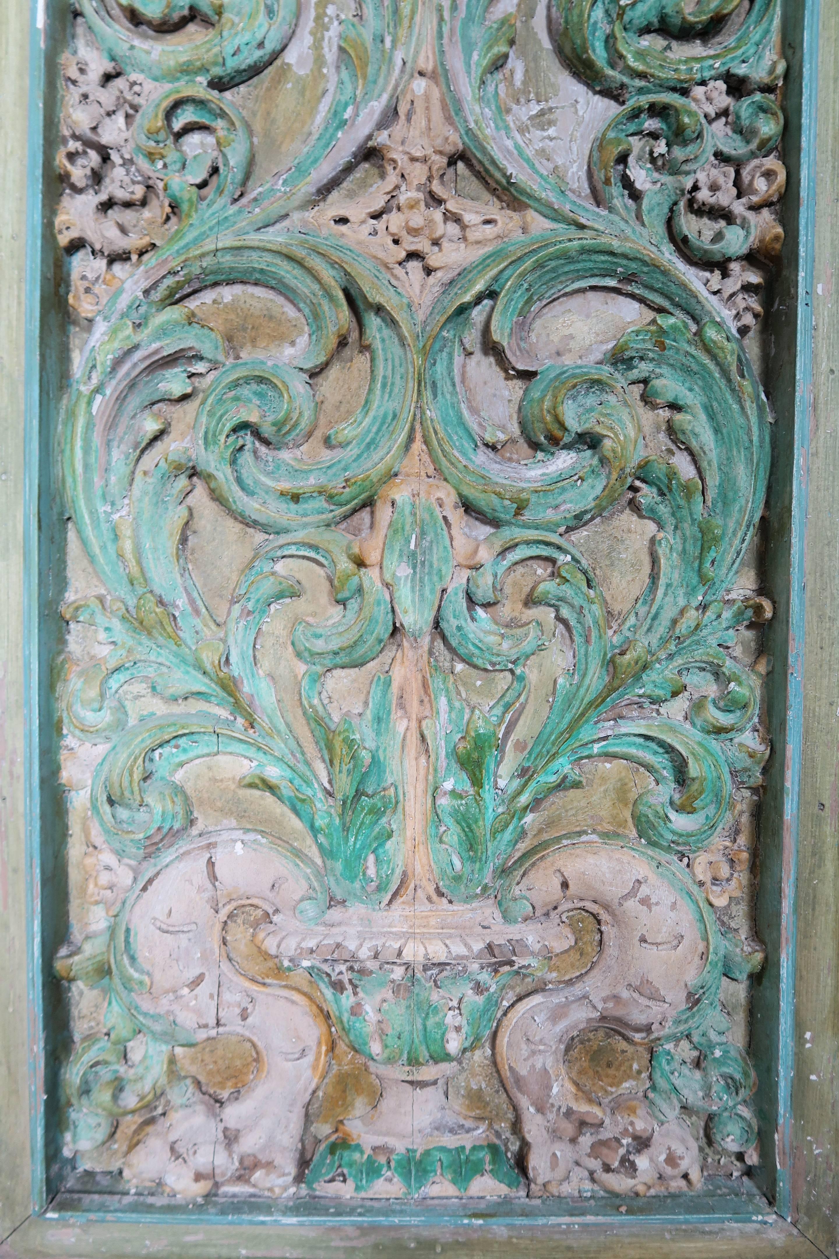 19th Century Carved Wood Three Panel 19 Century Italian Triptych