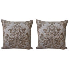 Vintage Pair of Dandola Patterned Fortuny Pillows