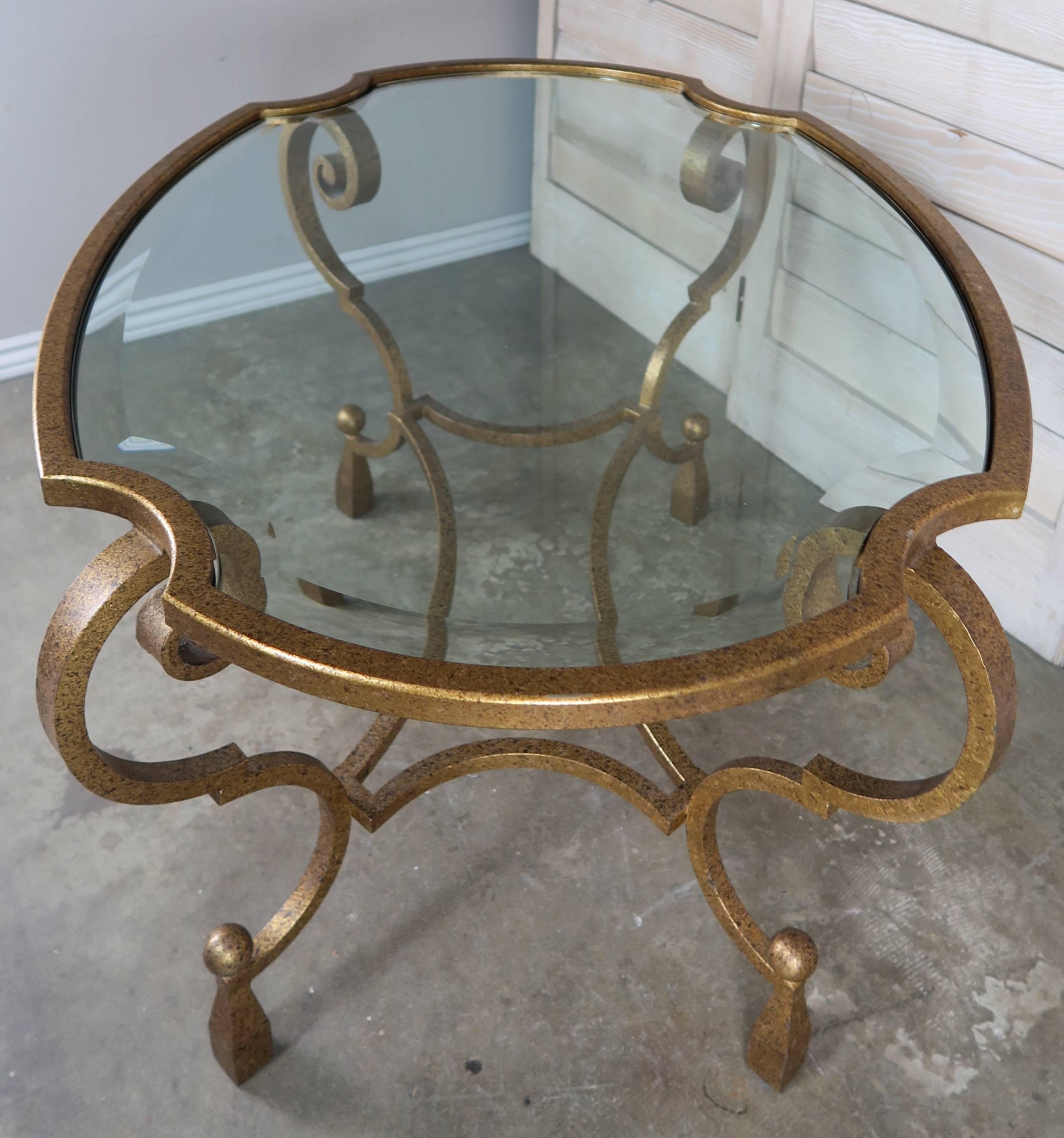 Louis XV French Gilt Metal Oval Tea Table