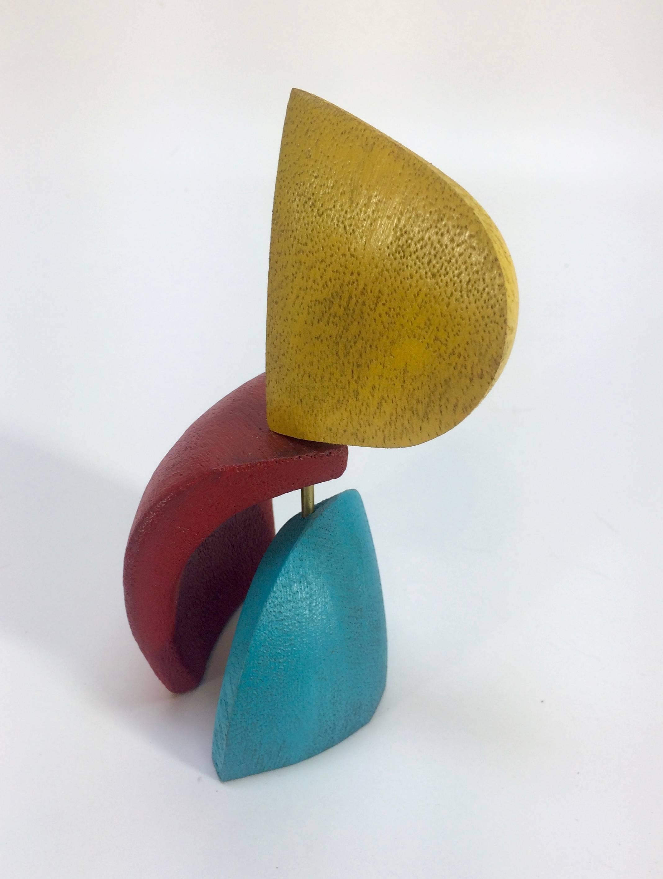 Primary colors abstract sculpture by Adam Henderson. One of Henderson's simplest but elegant pieces exhibits strength through the strong coloration.