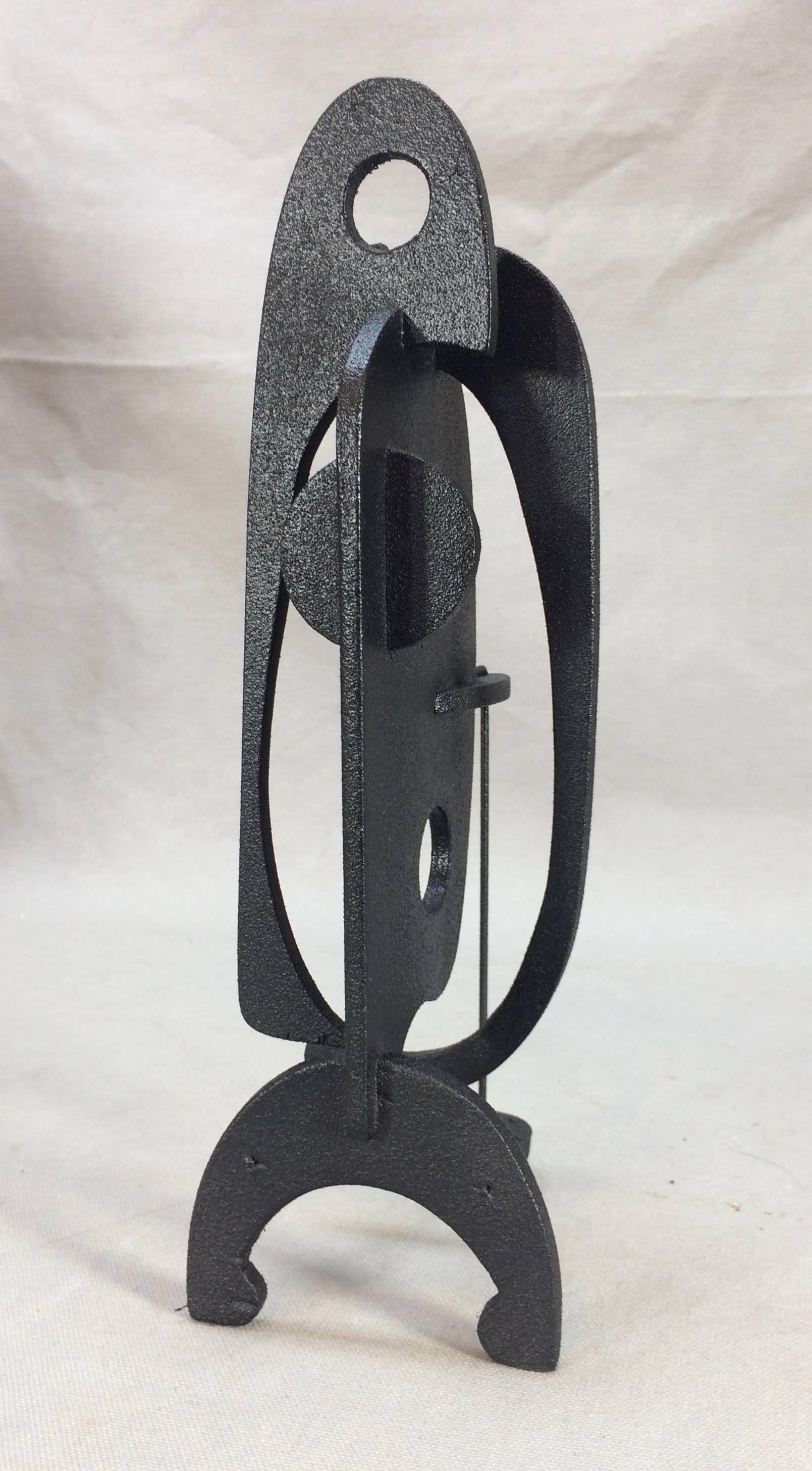 Burnished Black Seed Abstract Sculpture by Adam Henderson