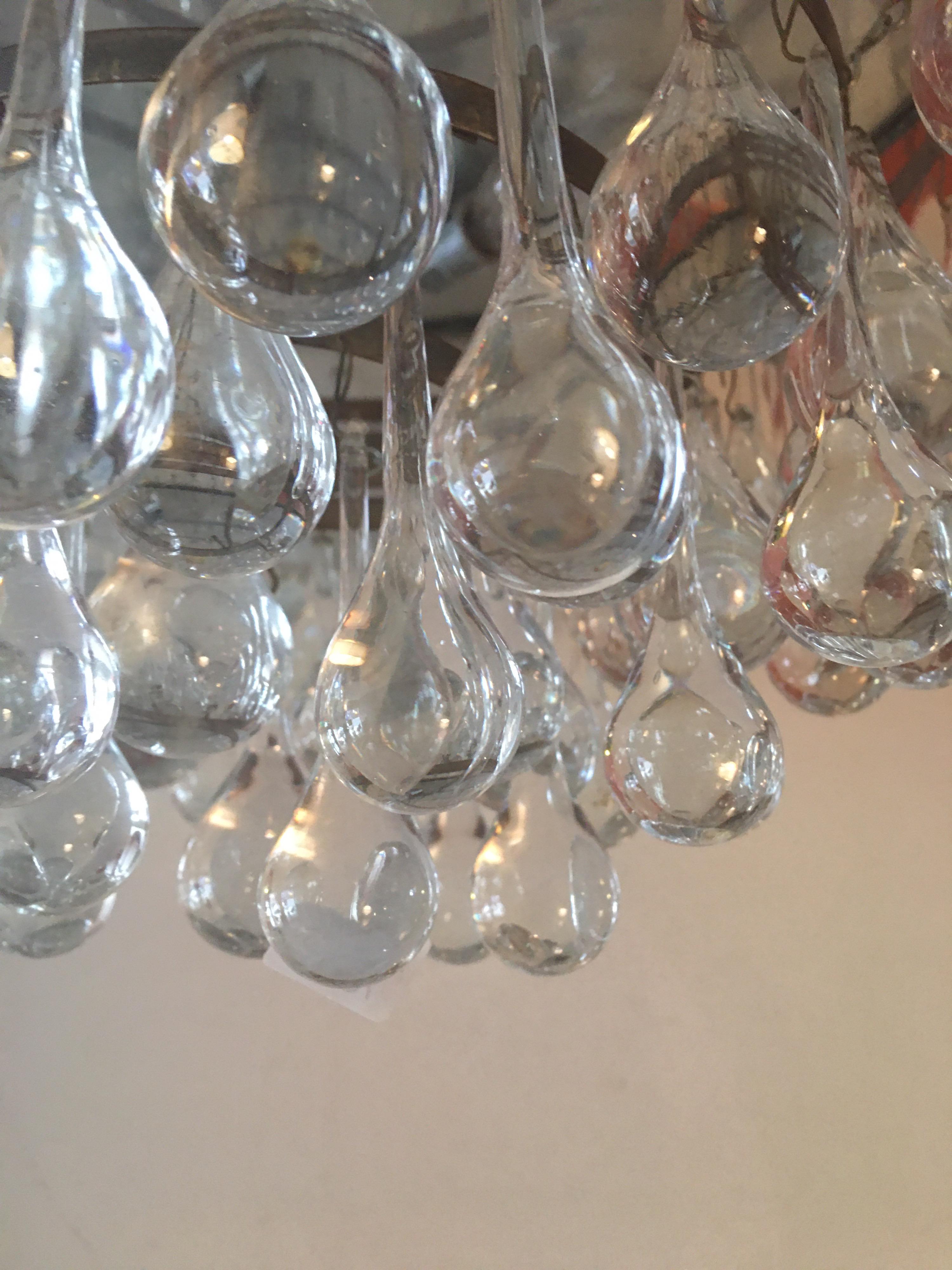 Tear-Drop Glass Chandelier 6