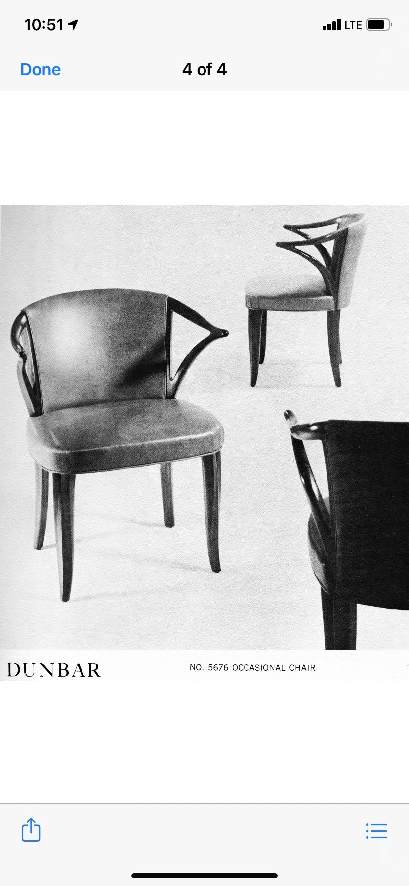 Edward Wormley for Dunbar Janus Collection Pair of Armchairs For Sale 3