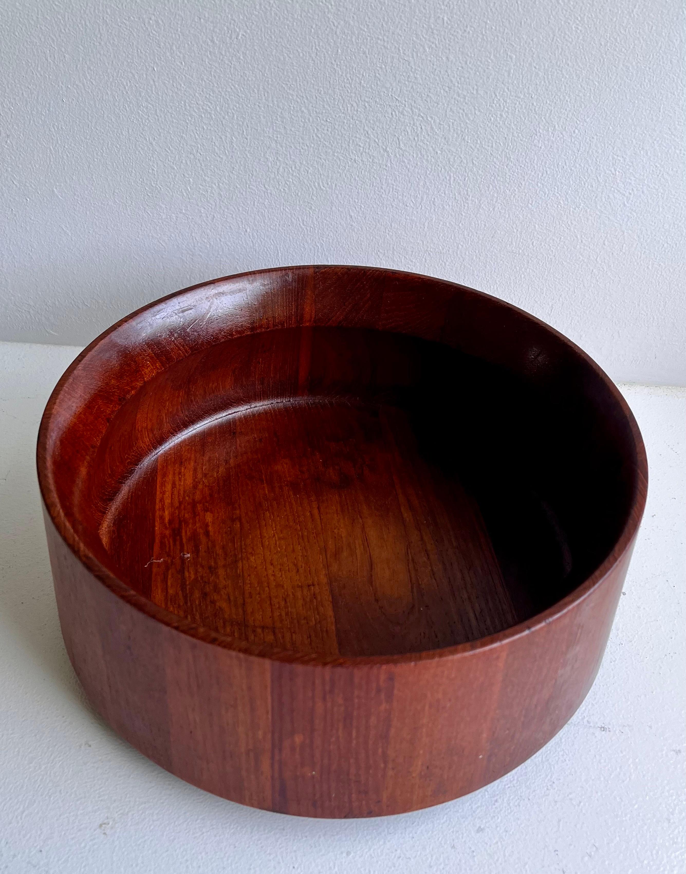 Sculptural Staved Teak Bowl 
by Jens Quistgaard for Dansk
circa, 1960

