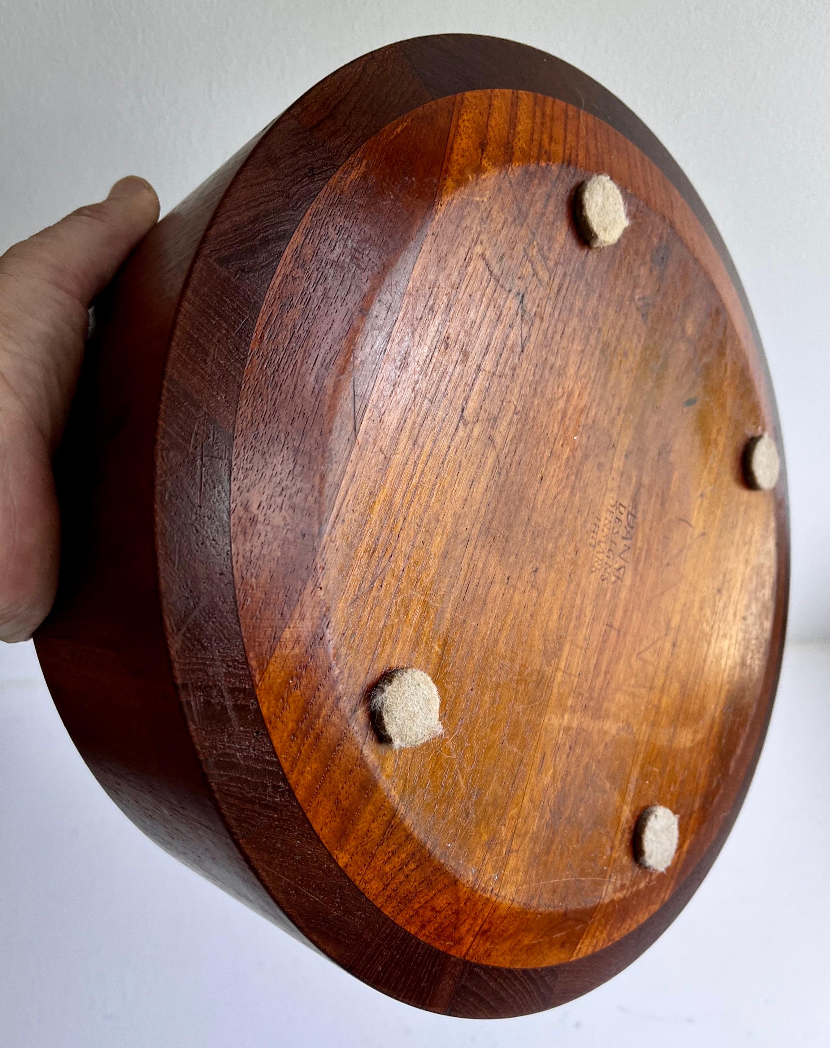Sculptural Staved Teak Bowl by Jens Quistgaard for Dansk For Sale 6