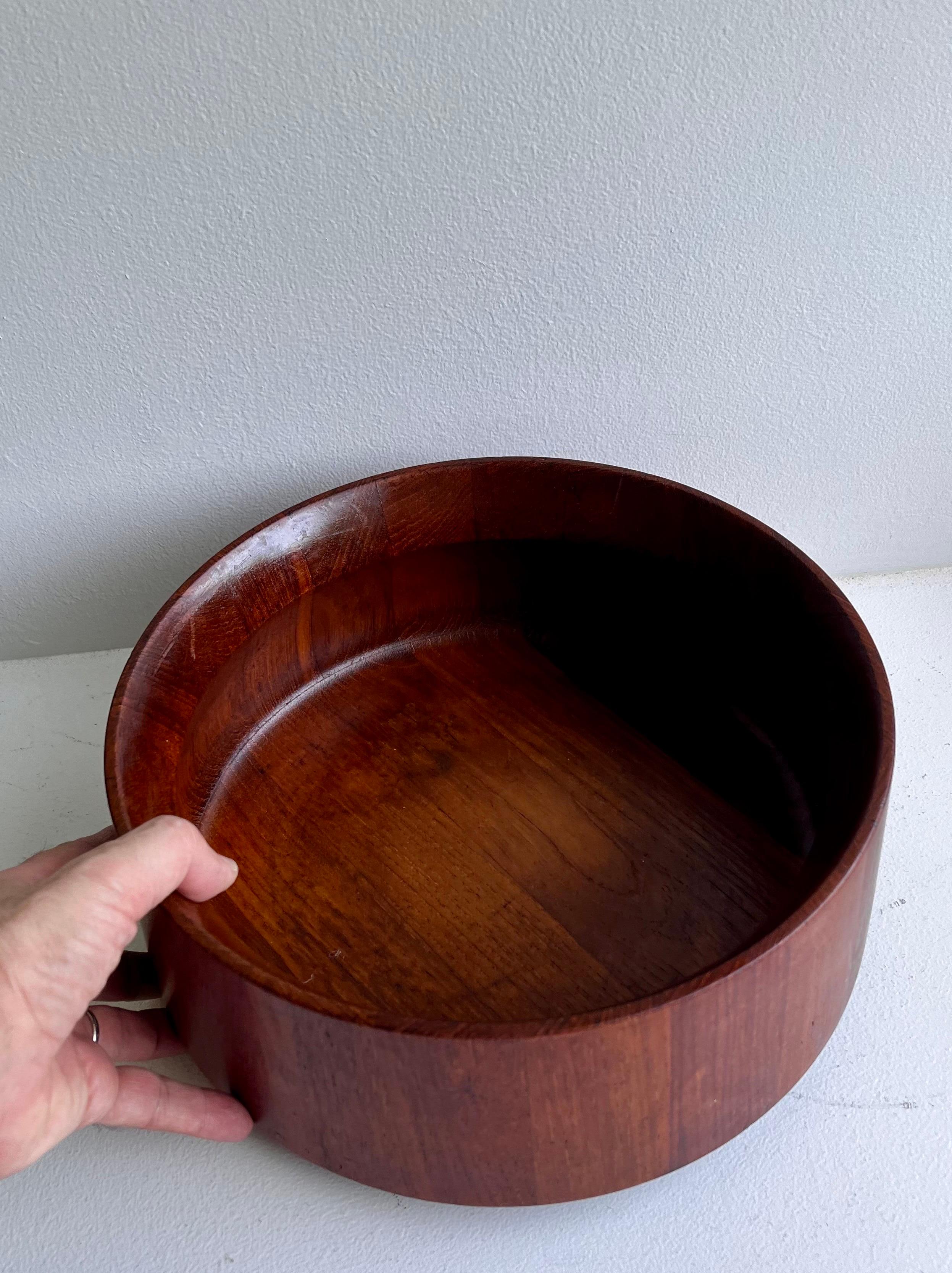 Sculptural Staved Teak Bowl by Jens Quistgaard for Dansk For Sale 5