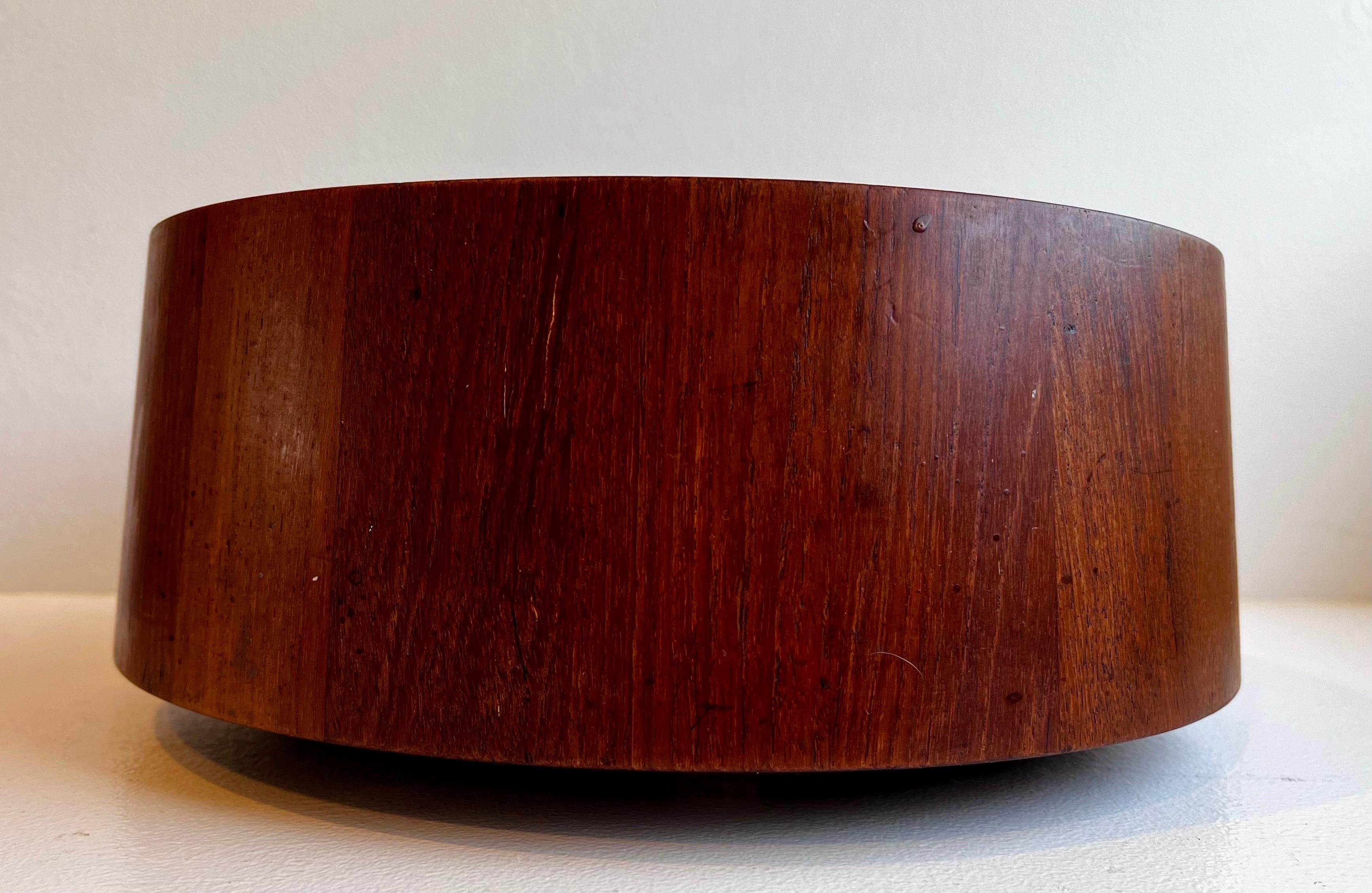 20th Century Sculptural Staved Teak Bowl by Jens Quistgaard for Dansk For Sale