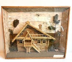 Shadow-Box Folk Art Diorama of a "Boyar House" by Viktor Bakharev, Russia
