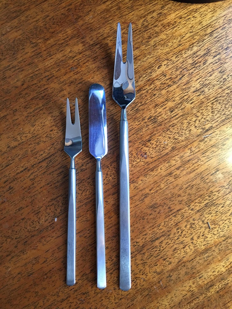 Erik Herlow Obelisk Copenhagen Cutlery Service for 8 with Serving