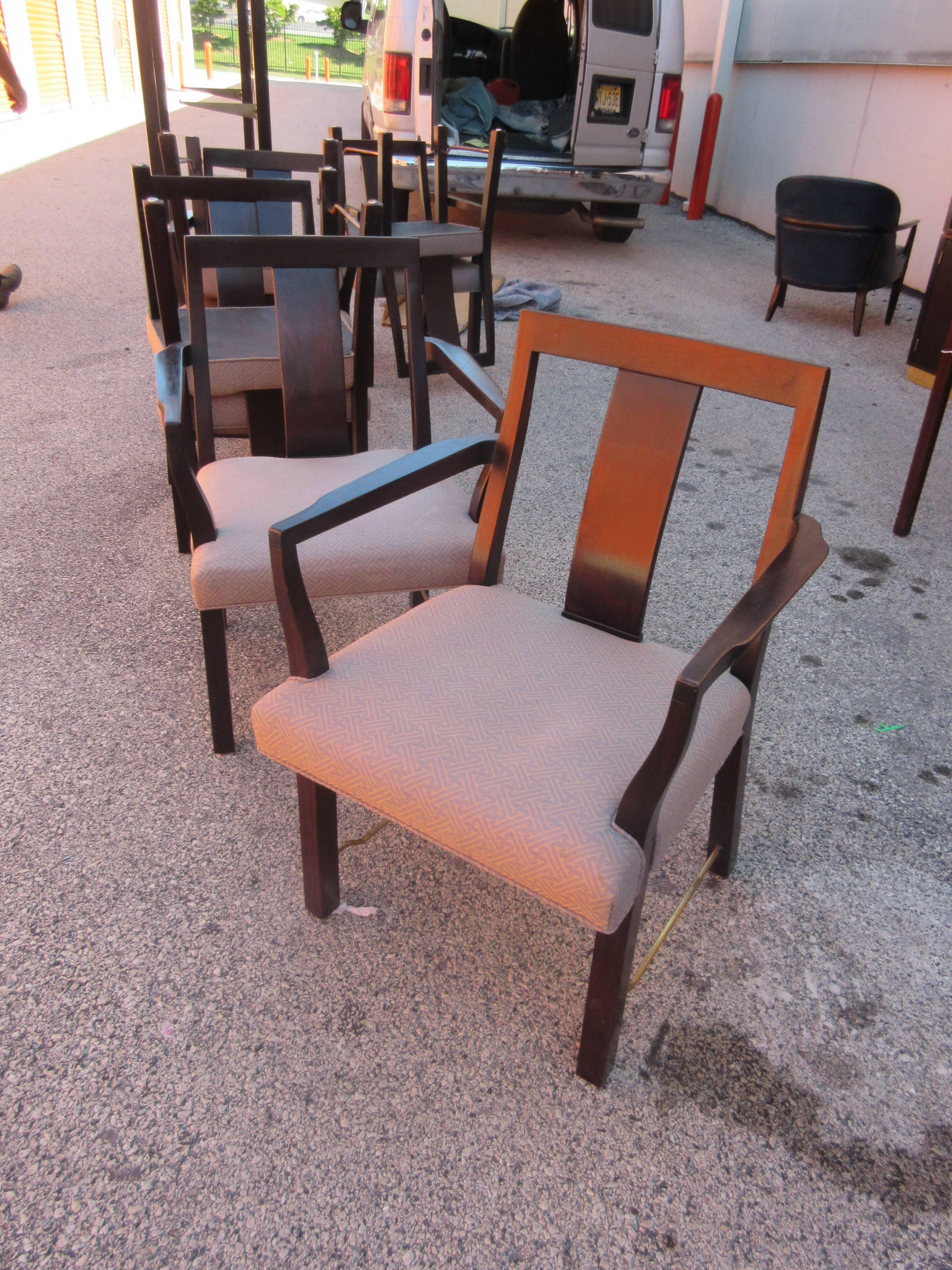 Mid-Century Modern Edward Wormely for Dunbar set of six Dining Chairs