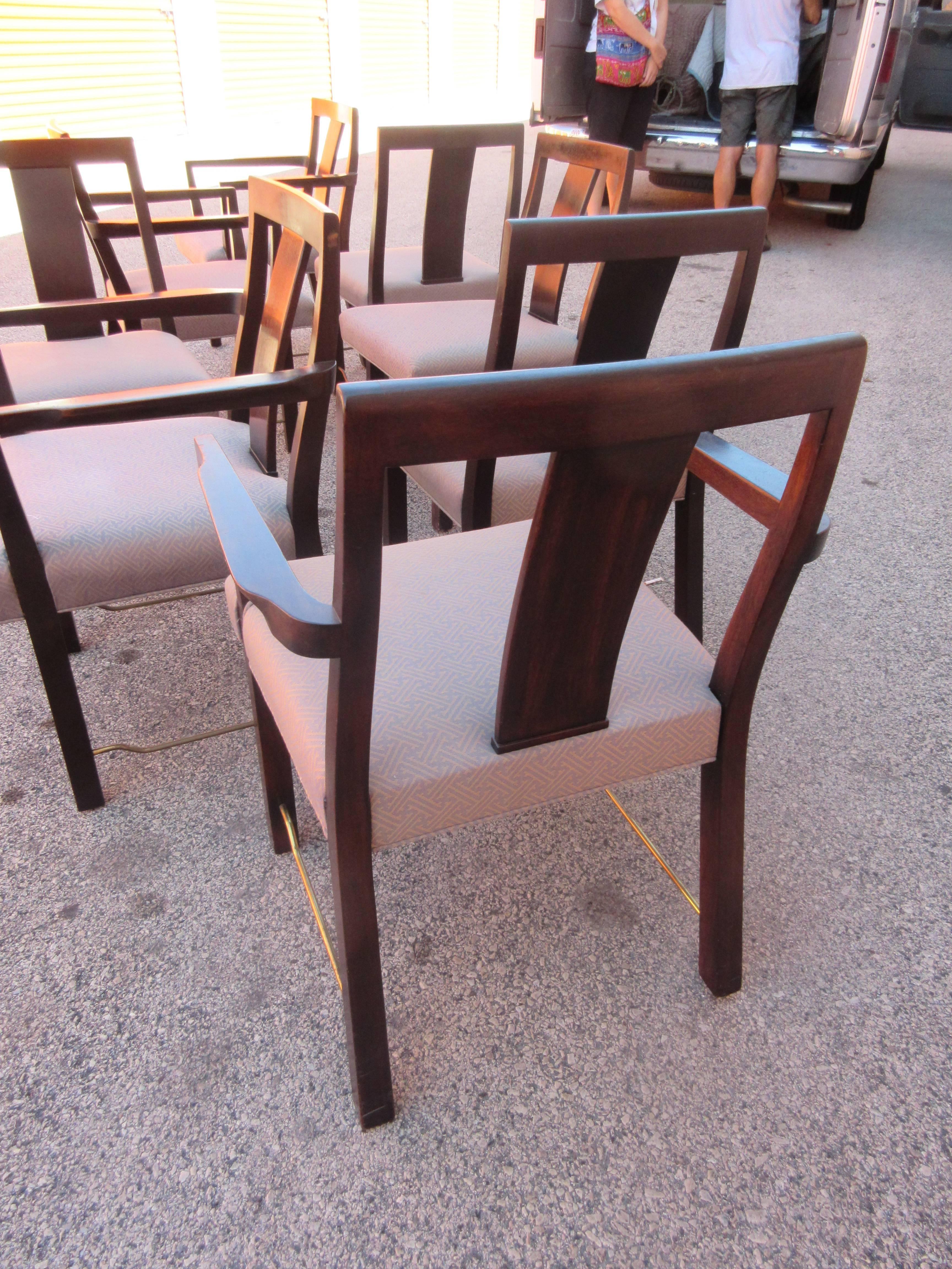 American Edward Wormely for Dunbar set of six Dining Chairs