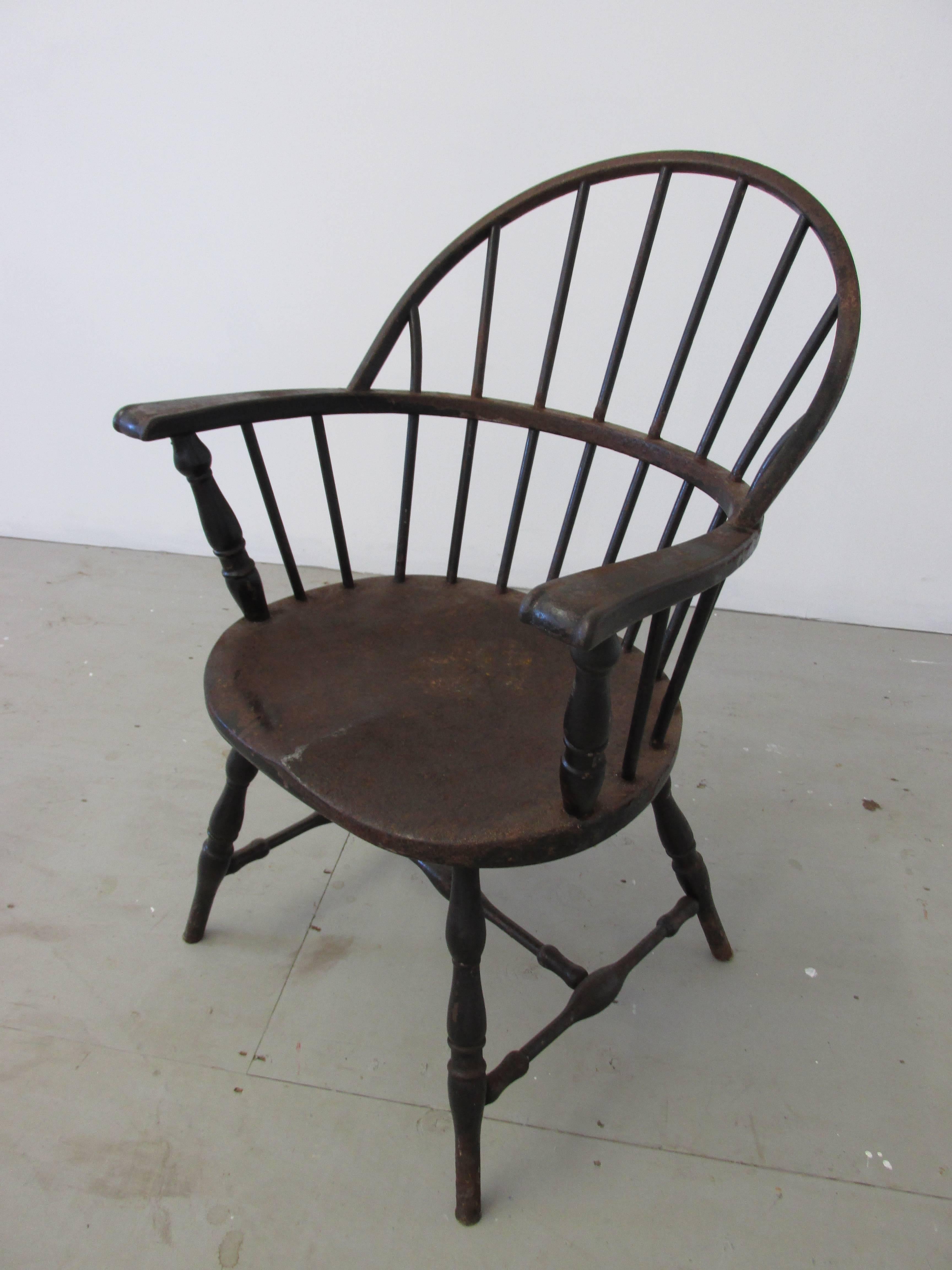 Pair of 1930s Iron Windsor Chairs 1