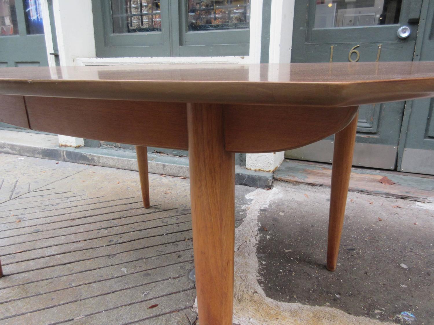 American Walnut Boat Shaped Dining Table at 1stdibs